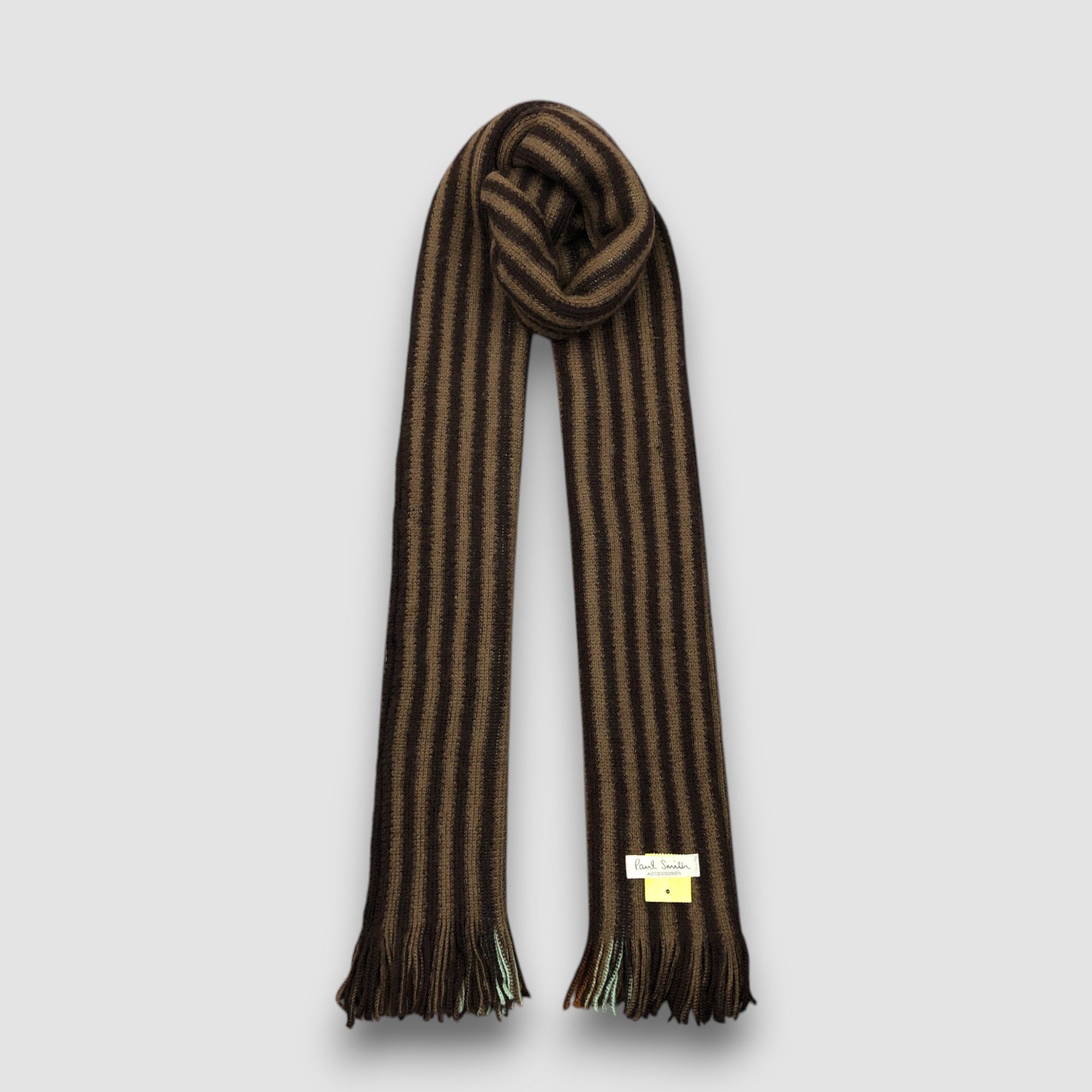 Paul Smith Vintage Paul Smith Scarf Wool Reversible Ribbed Knit Scarve Size ONE SIZE - 1 Thumbnail