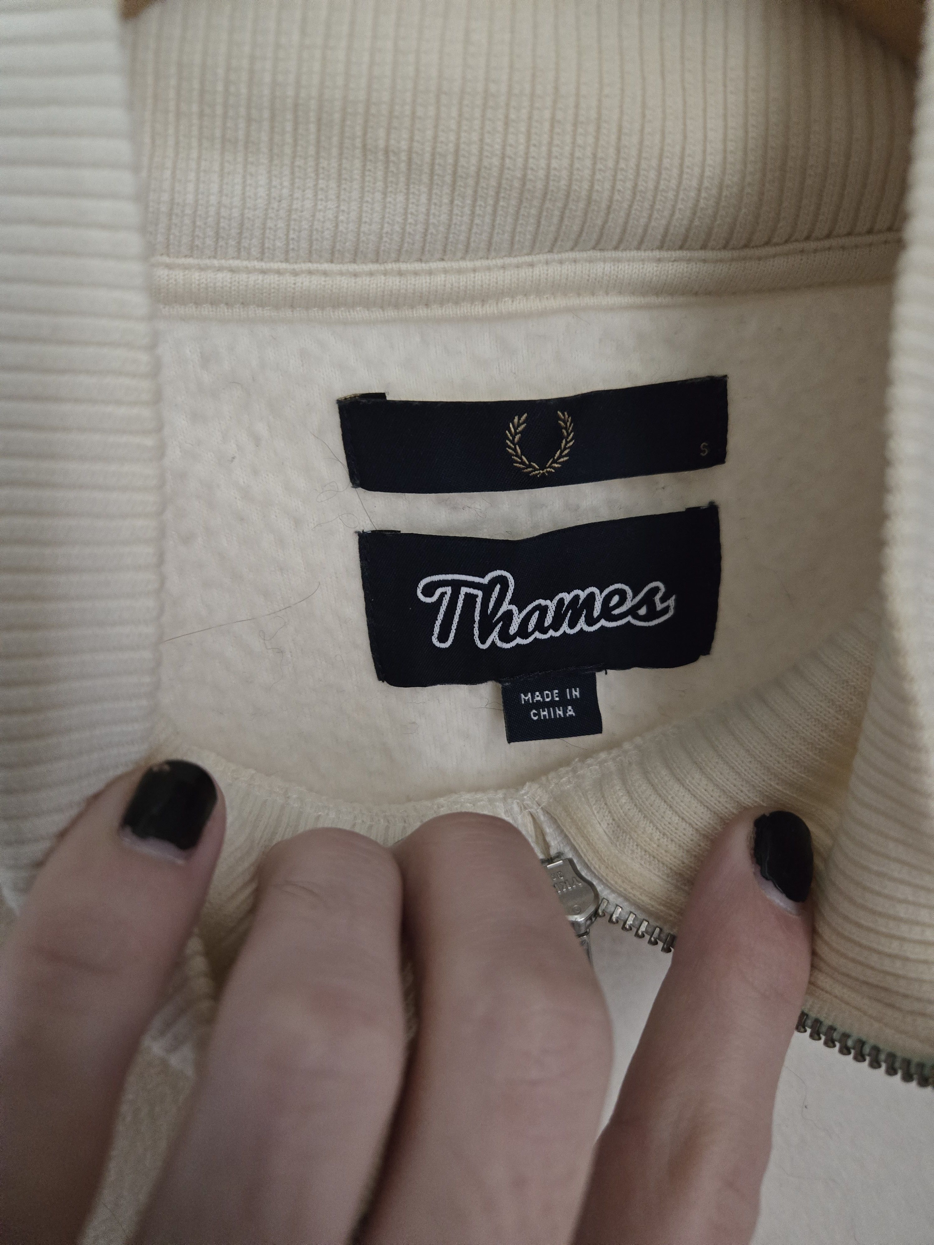 Fred Perry × Thames Thames Zip Neck Fleece Sweatshirt Size US S / EU 44-46 / 1 - 3 Thumbnail