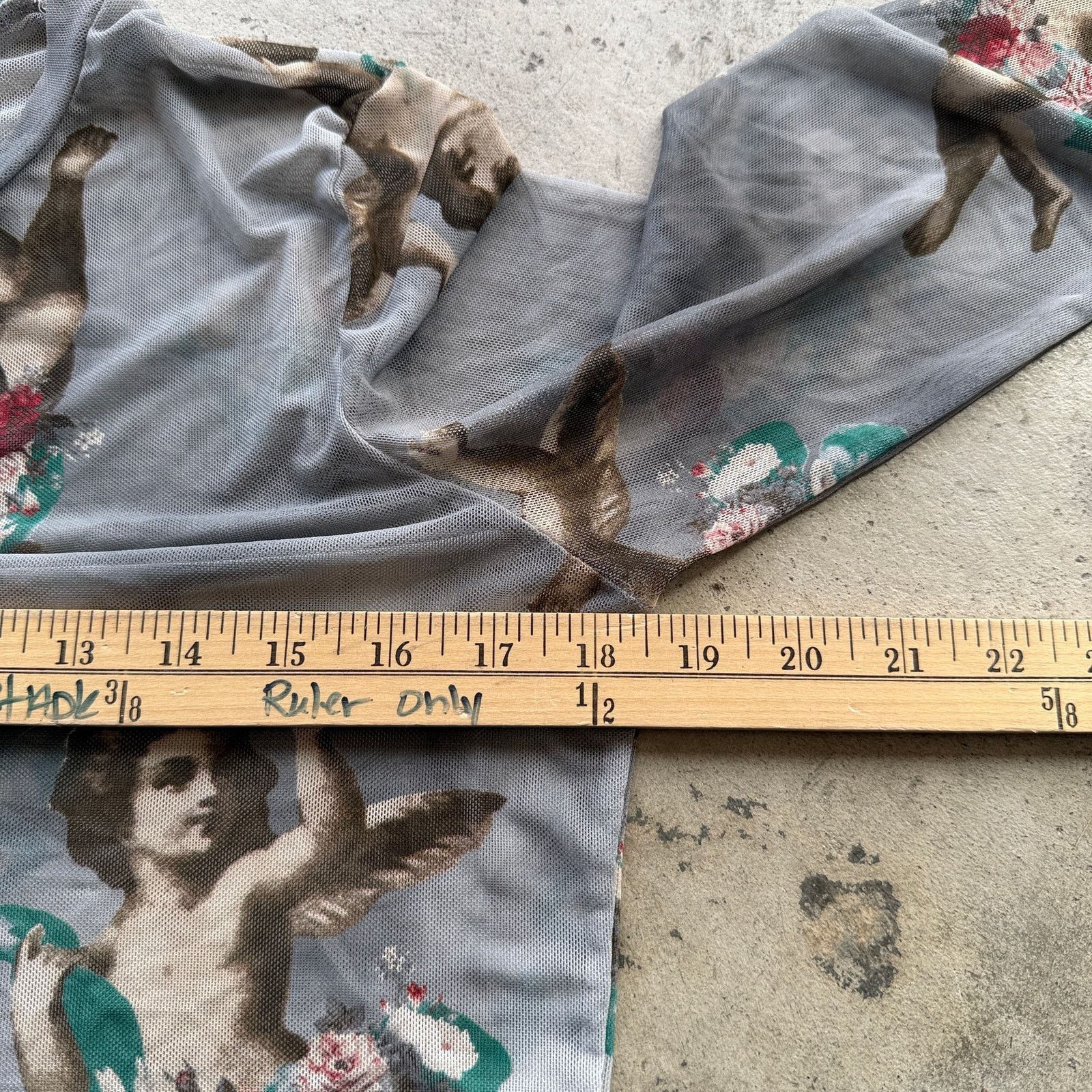 Other Vintage y2k Long sleeve cherub sheer mesh top layering shirt Size S / US 4 / IT 40 - 6 Thumbnail