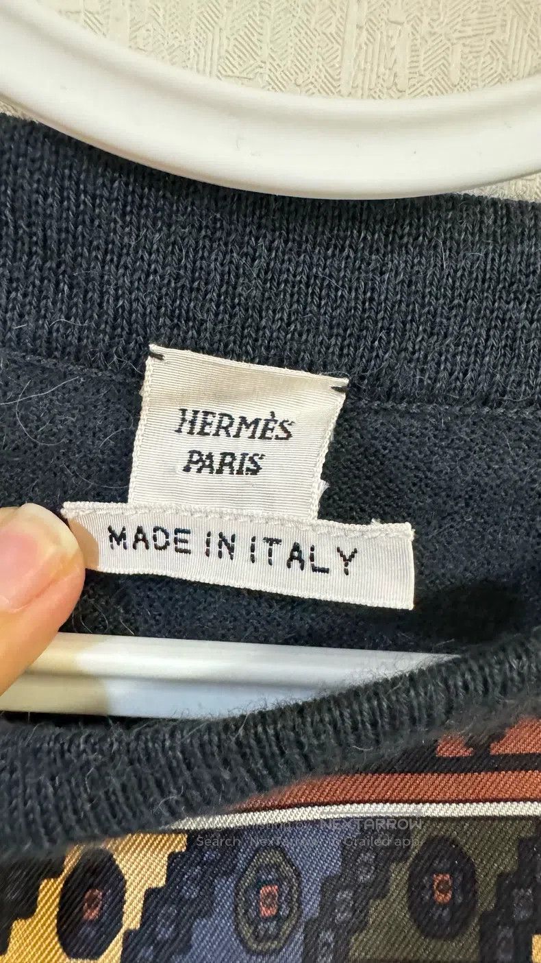 Hermes Hermes Floral Color Blocked Crew Neck Sweater Size XXS / US 00 / IT 34 - 3 Thumbnail