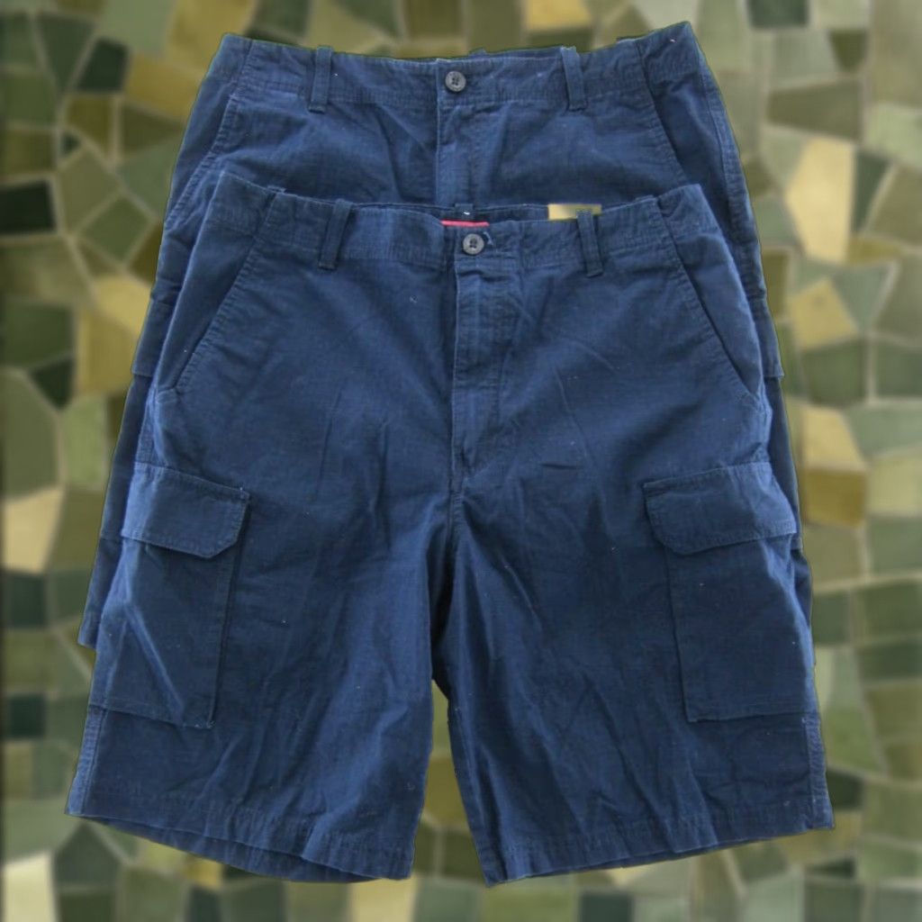 Izod IZOD Cargo Shorts Men 32 Navy Blue Flat Front Cotton Chino 2 Pair NWT Flat Front Size US 32 / EU 48 - 1 Thumbnail