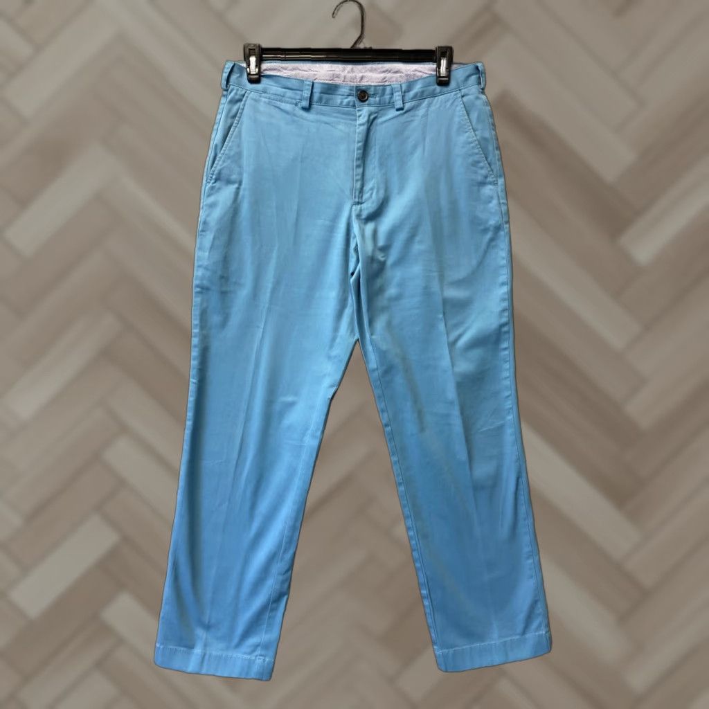 Brooks Brothers Brooks Brothers Chino Pants Men Regular 34 Turquoise Solid 30in Zip Casual Vintage: No Size US 34 / EU 50 - 1 Thumbnail