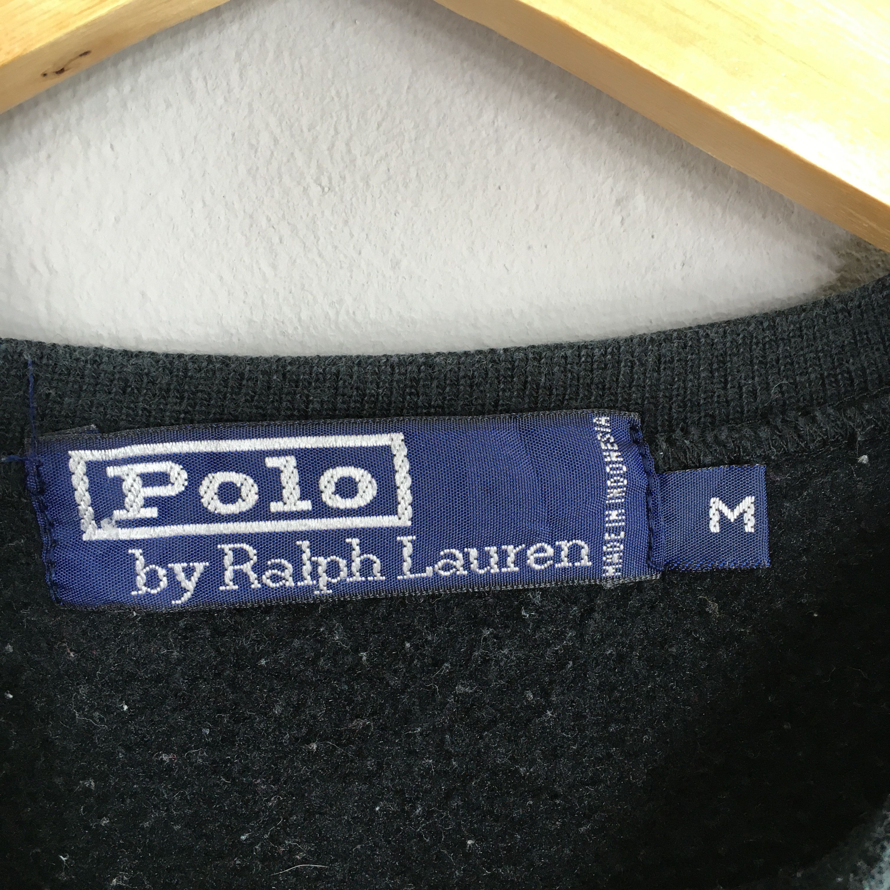 Polo Ralph Lauren × RRL Ralph Lauren × Ralph Lauren Vintage Polo Ralph Lauren Black Sweatshirt Medium Size US M / EU 48-50 / 2 - 6 Thumbnail