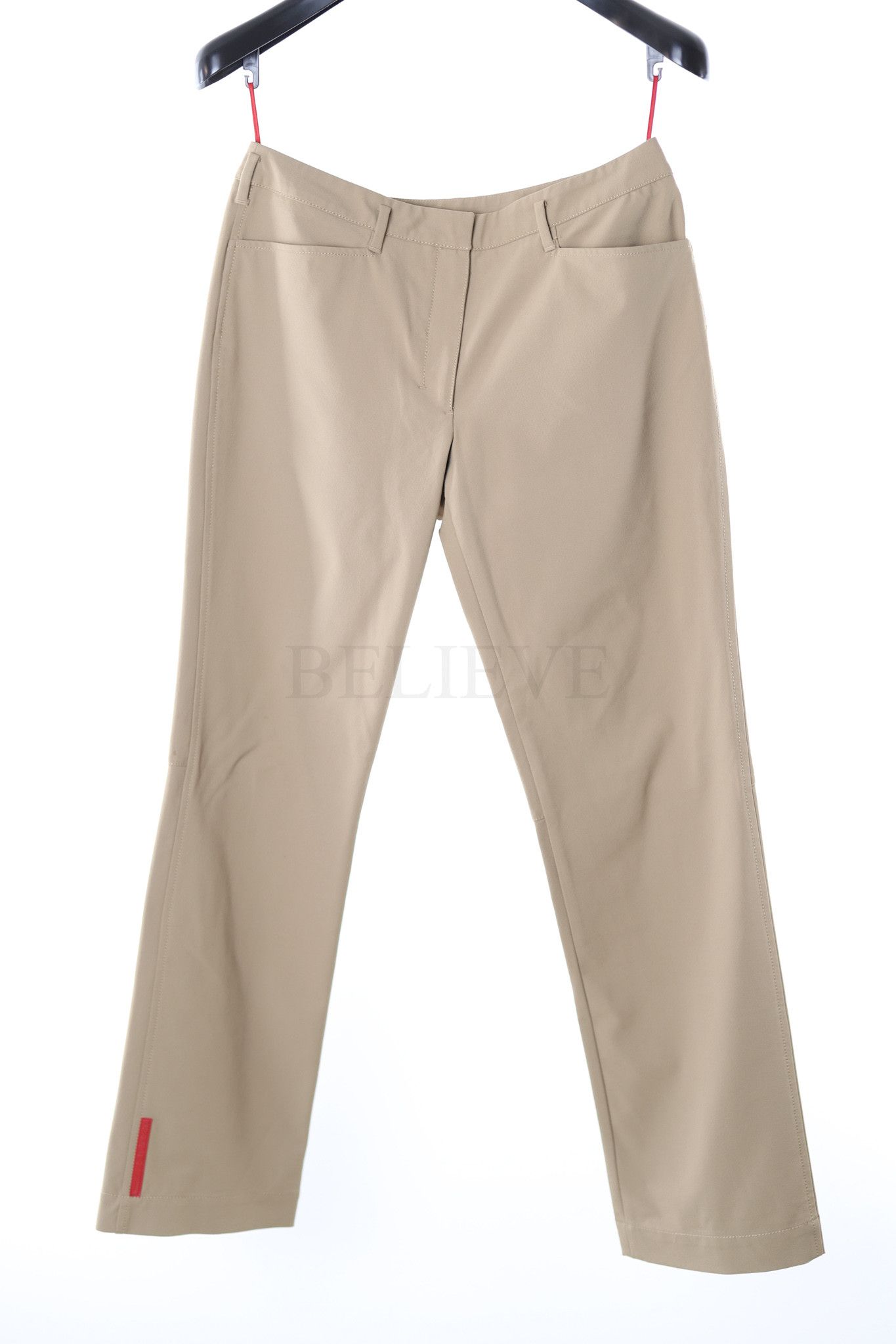 image of Prada Pants Nylon Beige Sport Red Tab Luna Rossa 128, Women's (Size 30)