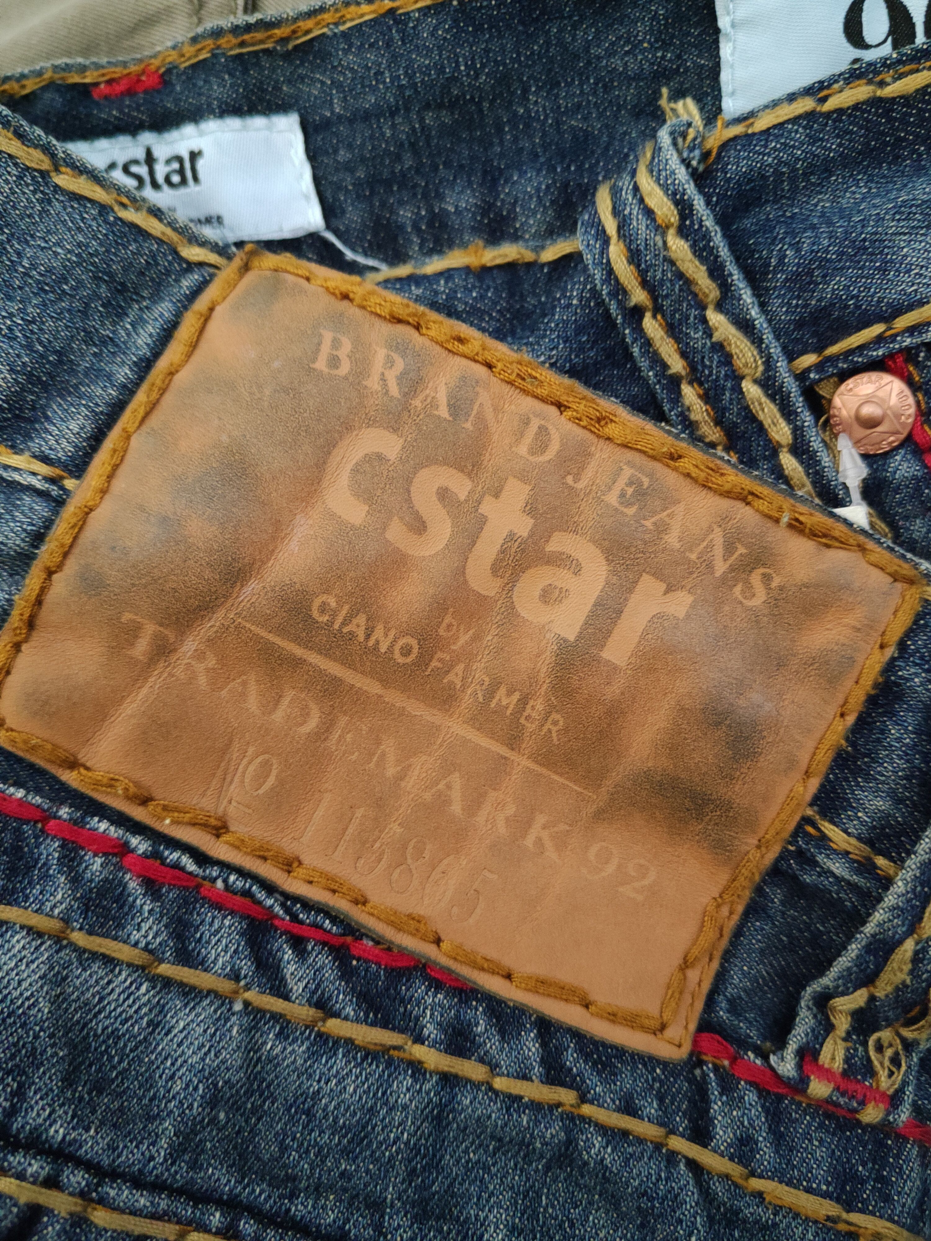 Japanese Brand DL Cstar Blue faded vintage Distressed Ripped Jeans #380 Size US 40 / EU 56 - 15 Thumbnail