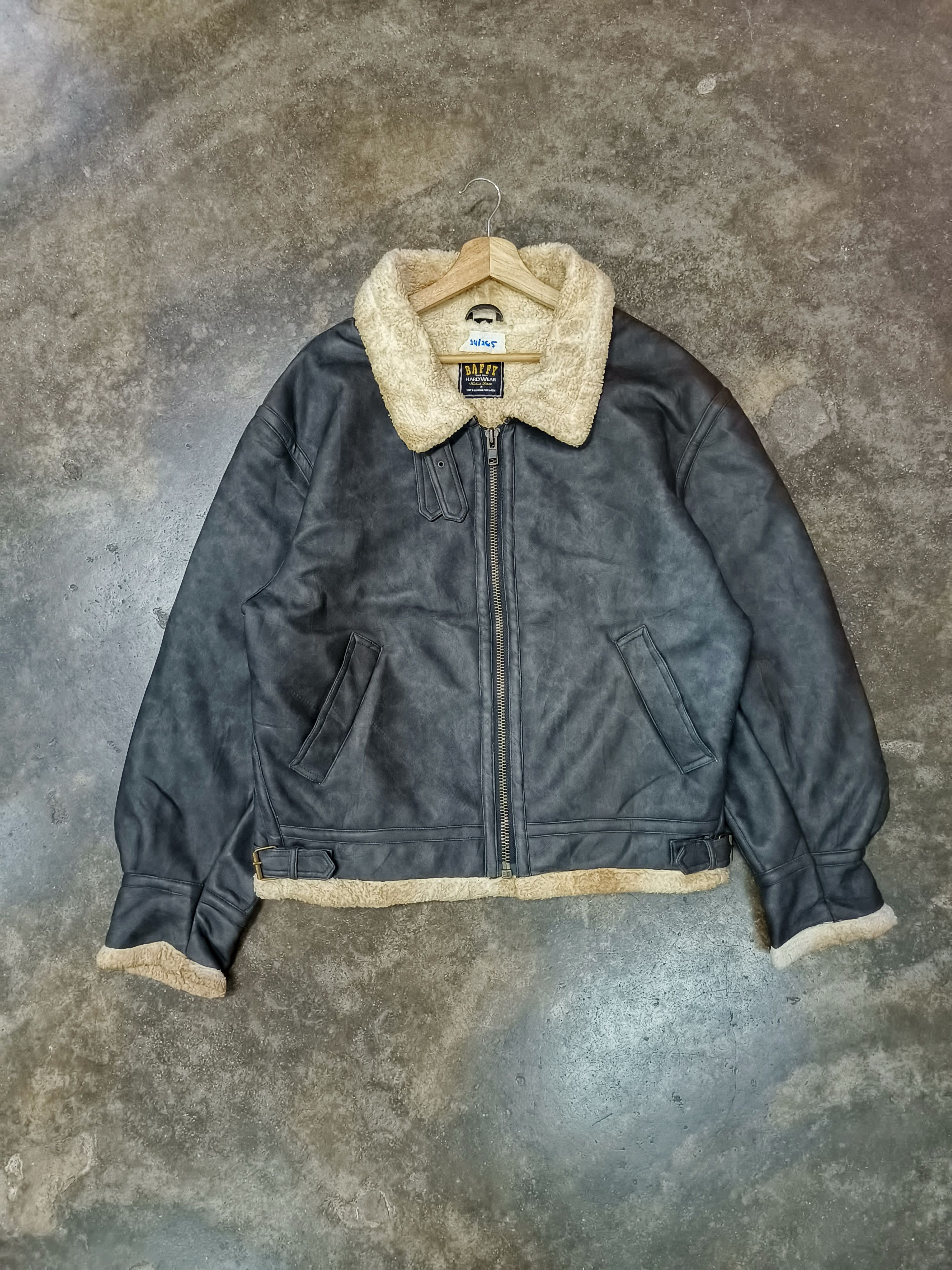 Vintage BAFFY HARDWEAR B-3 AVIATOR LEATHER JACKET Size US L / EU 52-54 / 3 - 1 Thumbnail