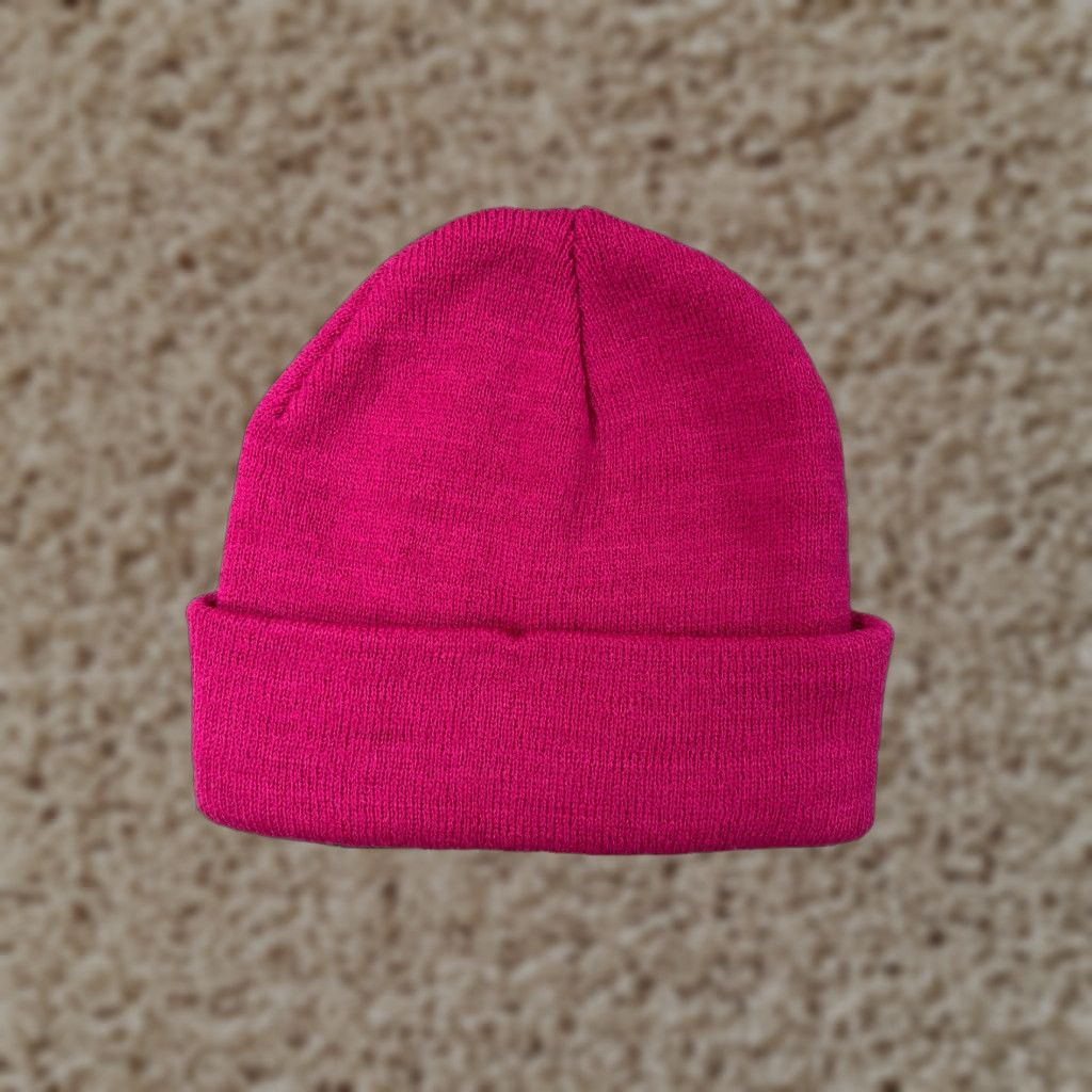 Walmart Walmart Beanie Hat Adult One Size Pink Solid Knit Acrylic Ski Unisex Size ONE SIZE - 1 Thumbnail