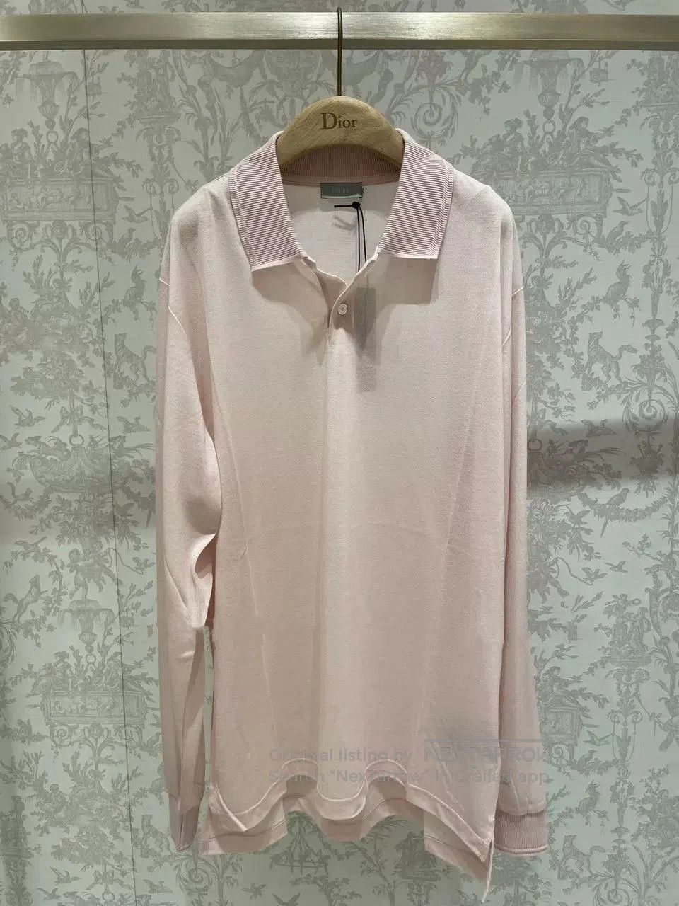 Dior Dior Homme Pink Long Sleeve Polo. Size US L / EU 52-54 / 3 - 1 Thumbnail