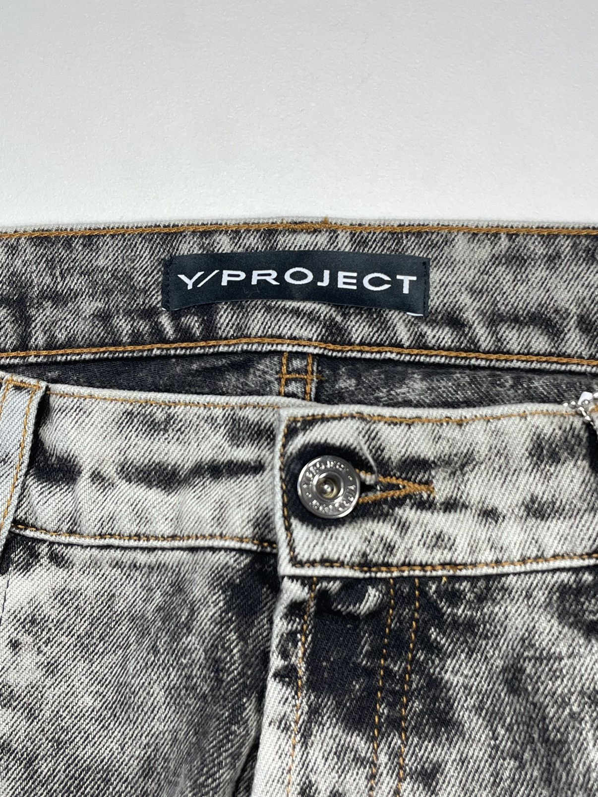 Y/Project S/S 23 ‘Wire’ Acid Washed Gray Denim Jeans Size US 34 / EU 50 - 4 Thumbnail