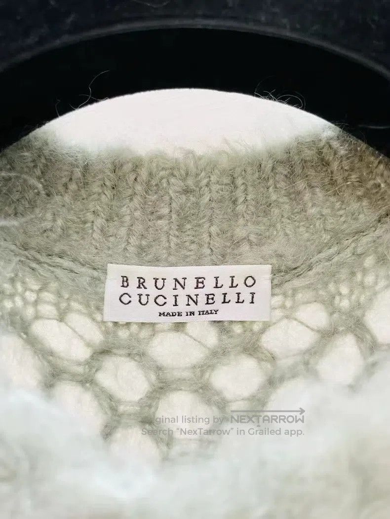 Brunello Cucinelli Brunello Cucinelli Lace-up woven mohair blended knitted sw Size M / US 6-8 / IT 42-44 - 4 Thumbnail