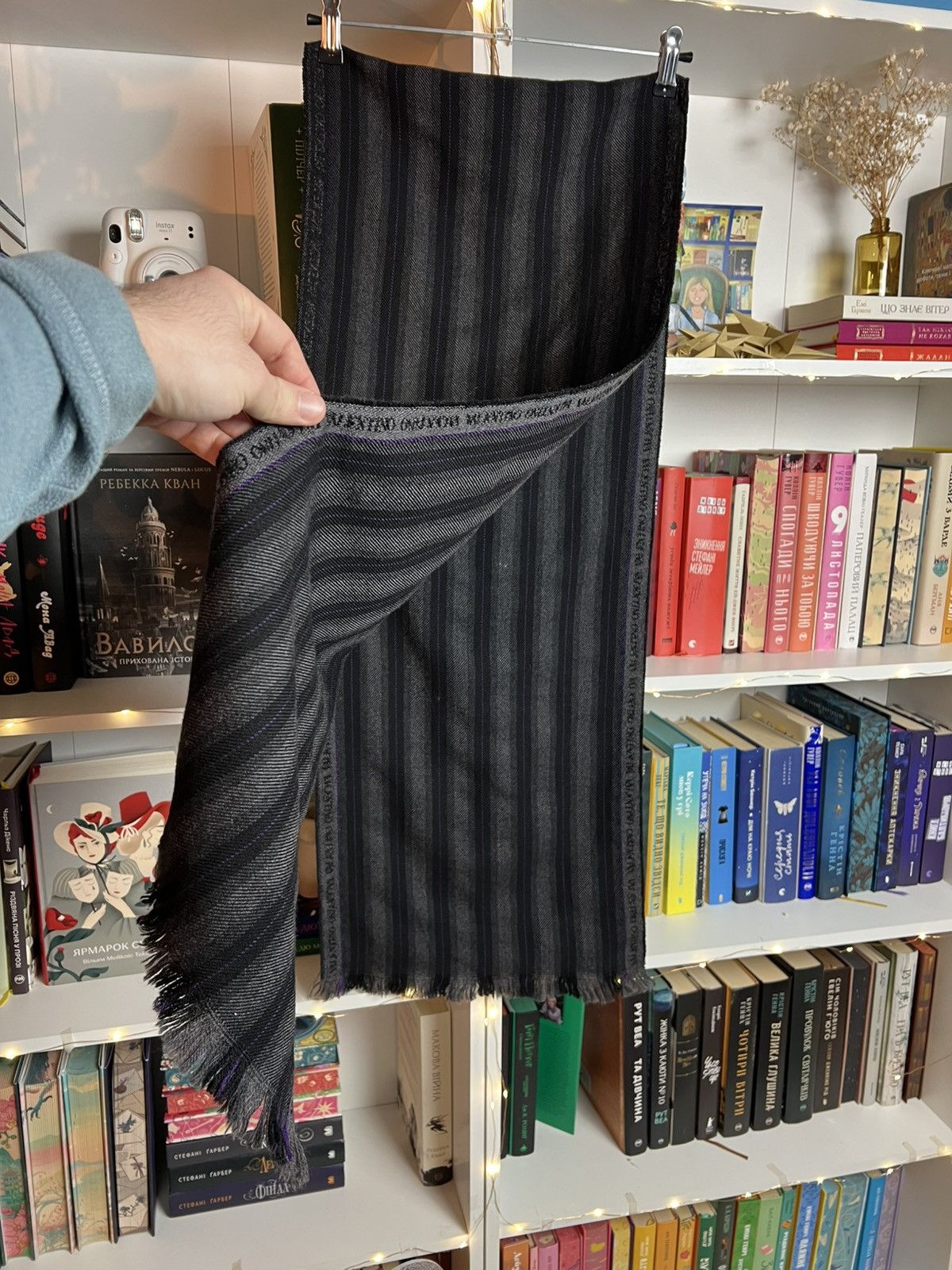 Valentino Valentini classic scarf lana wool Italy striped Size ONE SIZE - 5 Thumbnail