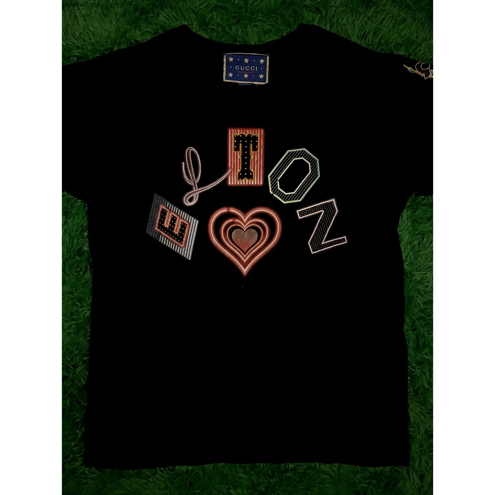 Gucci Elton John Tee Black Small Used
