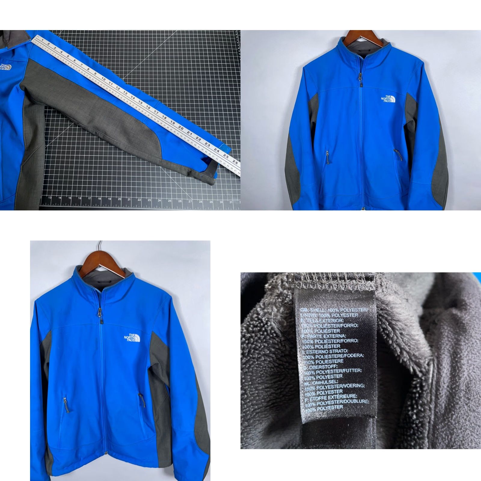The North Face The North Face Jacket Adult Medium Blue Gray Soft Shell Zip Up AMUP Fleece Lined Size US M / EU 48-50 / 2 - 8 Thumbnail