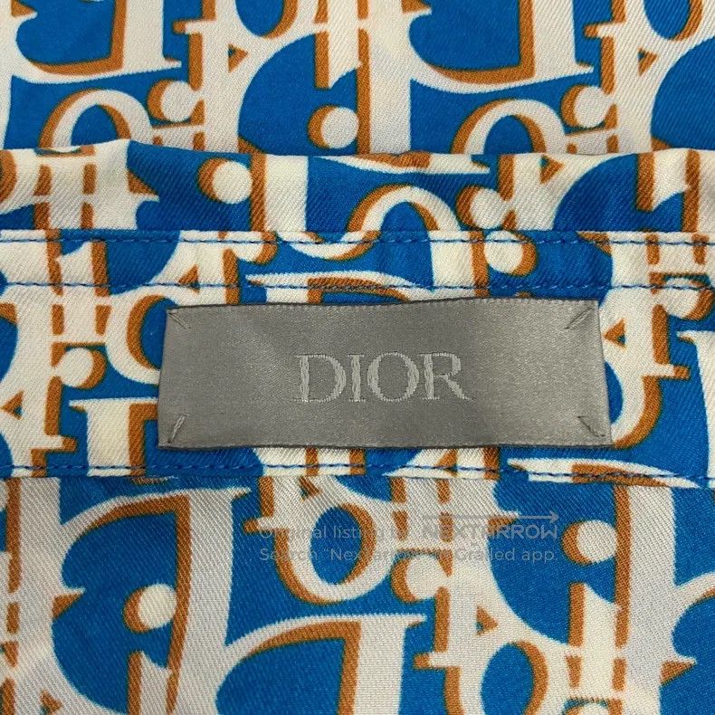 Dior Dior Blue logo jacquard full print mulberry silk lapel sin Size US XXS / EU 40 - 5 Thumbnail