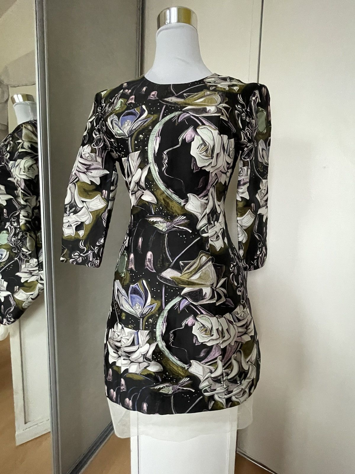Dior CHRISTIAN DIOR Mini dress in silk Size XS / US 0-2 / IT 36-38 - 1 Thumbnail