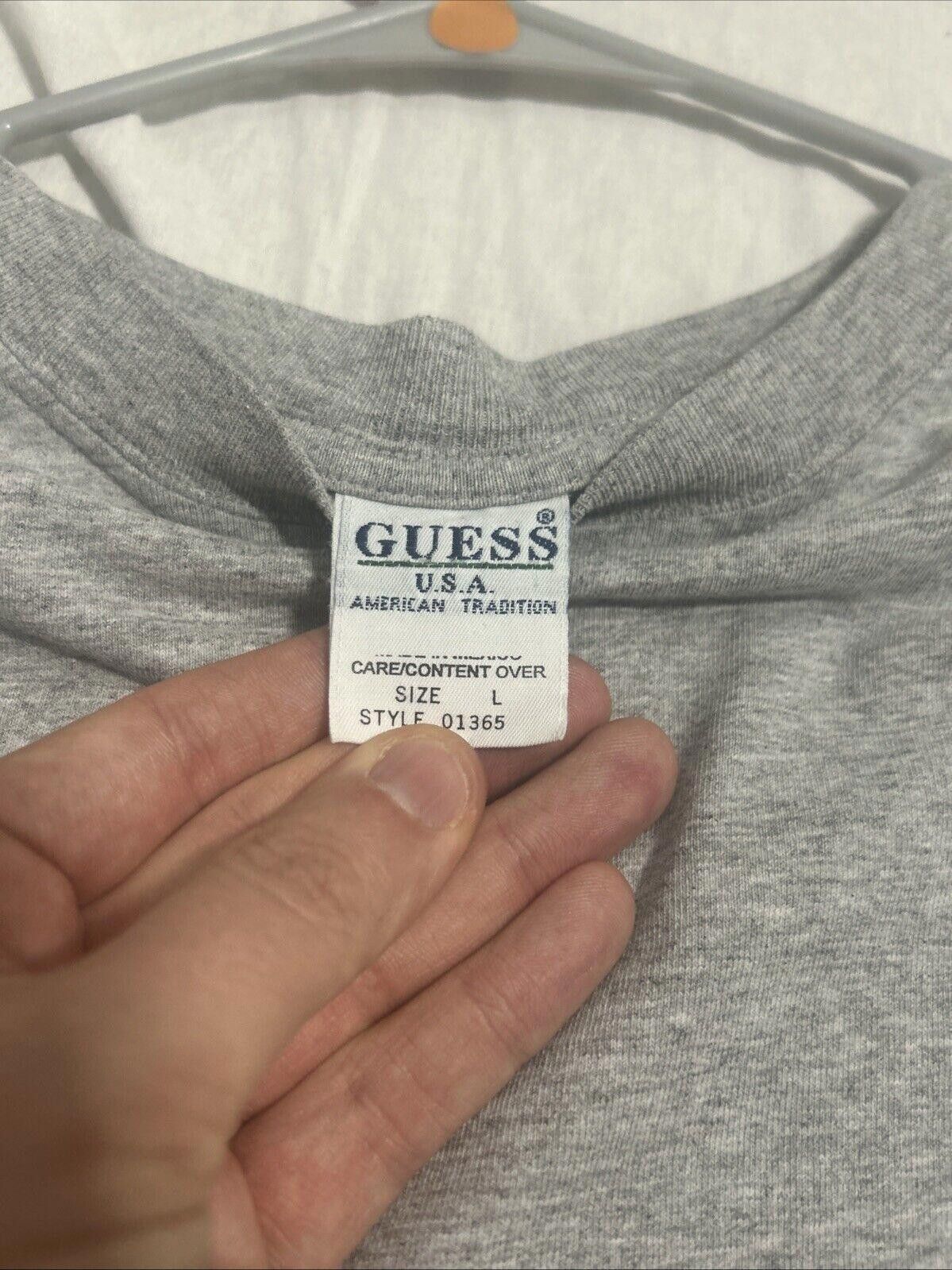 Guess VTG 1990s Gray Guess Jeans Long Sleeve Graphic T-Shirt Size US L / EU 52-54 / 3 - 3 Thumbnail