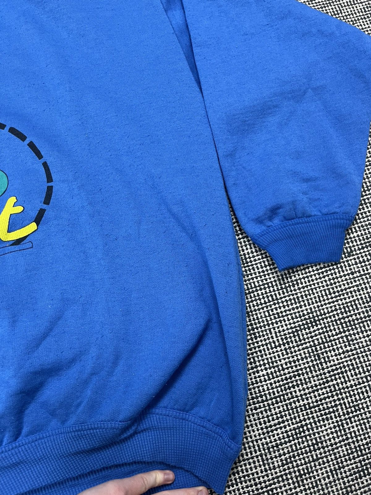 Vintage Save the planet 80s vintage sweatshirt crewneck blue Size US XL / EU 56 / 4 - 4 Thumbnail