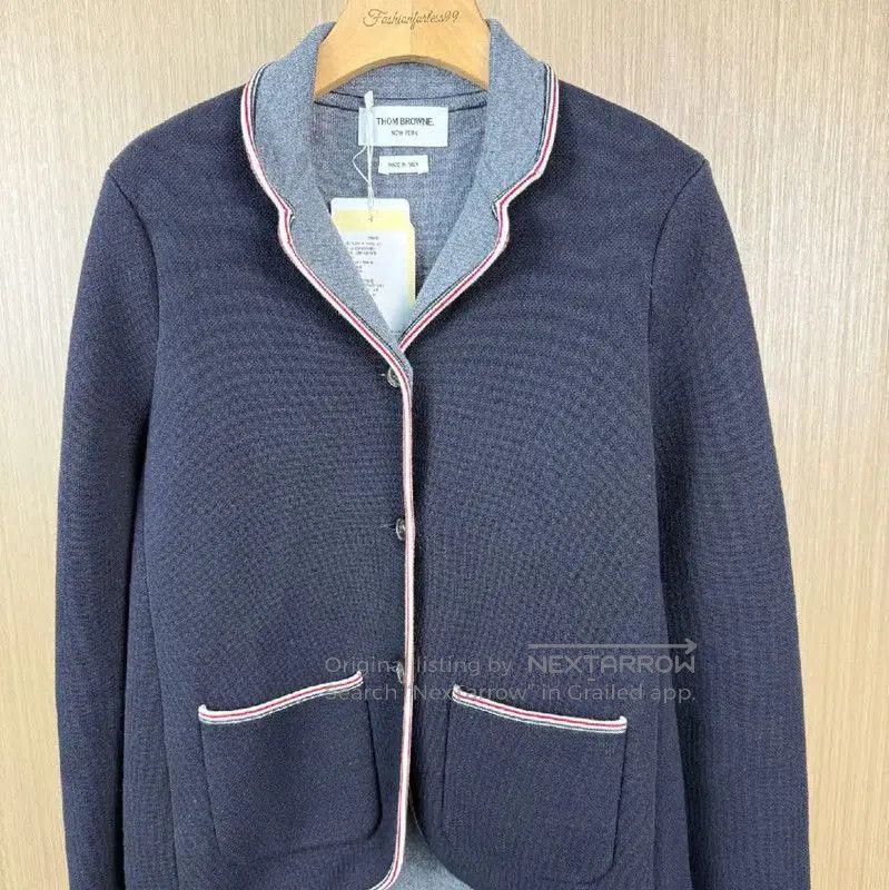 Thom Browne Thom Browne Navy Cotton Women's Cardigan . Size M / US 6-8 / IT 42-44 - 1 Thumbnail