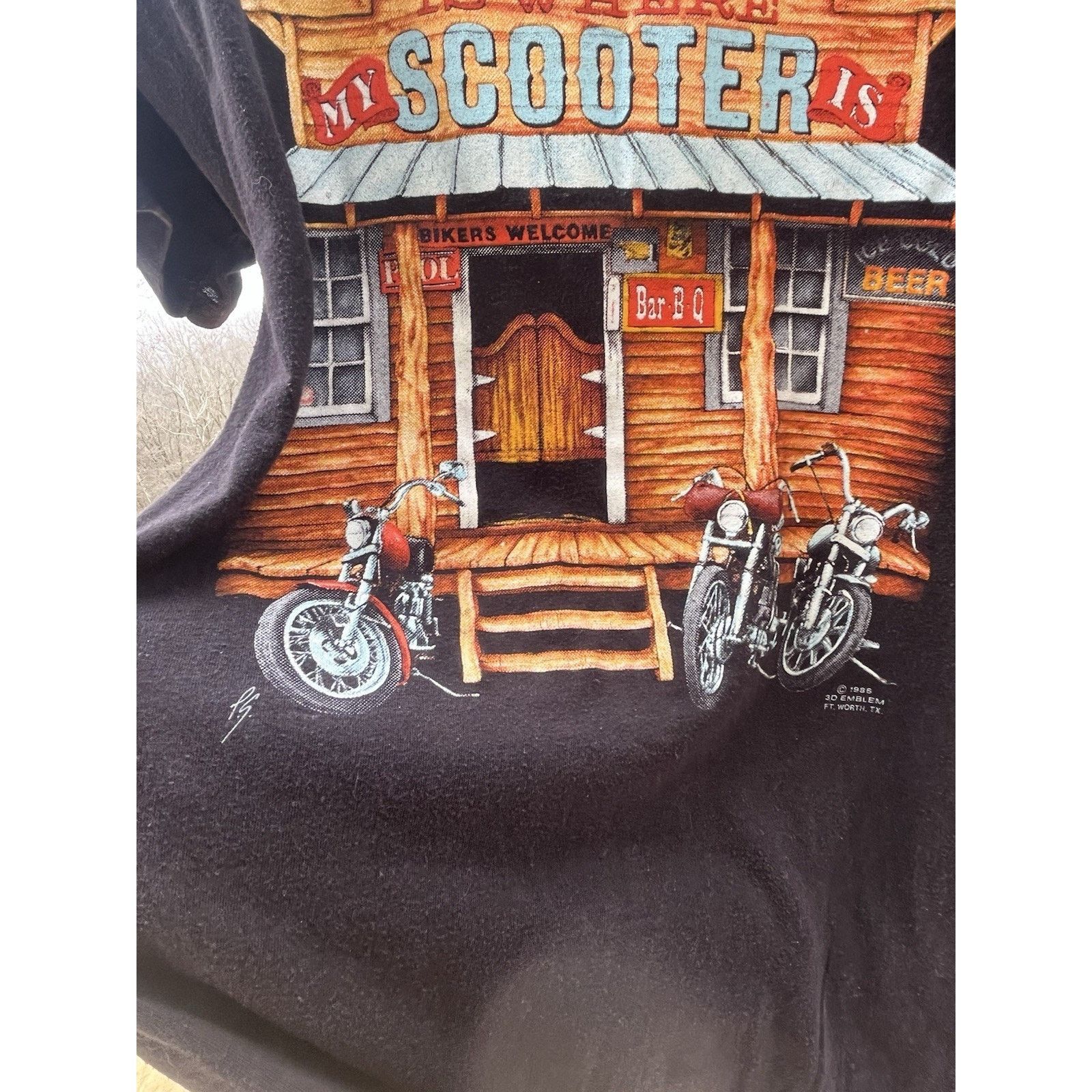 Harley Davidson 1986 Harley Davidson 3D EMBLEM - Home Is Where My Scooter Is Size US S / EU 44-46 / 1 - 7 Thumbnail