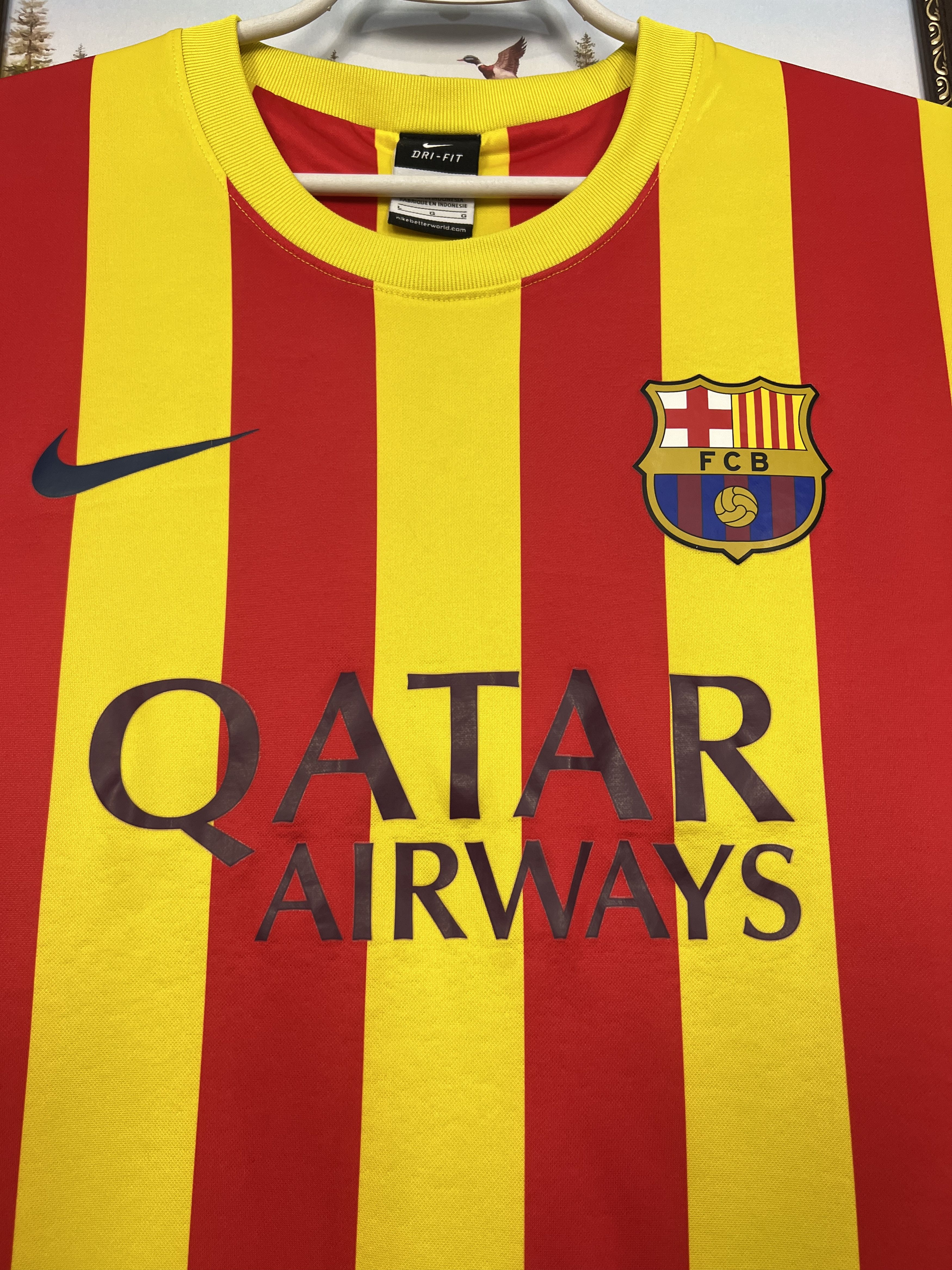 Nike Barcelona Away football shirt 2013 Soccer Nike Jersey Mens Size US L / EU 52-54 / 3 - 3 Thumbnail