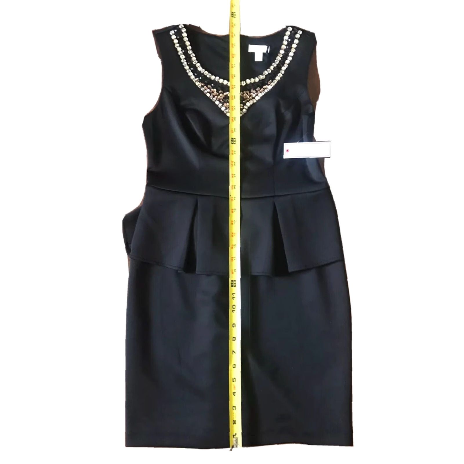 Vintage VINTAGE BISOU BISOU Michele Bohbot Womens Dress Black Embellished Layered Upper Short Sleeveless Size 10 Womens Size L / US 10 / IT 46 - 6 Thumbnail
