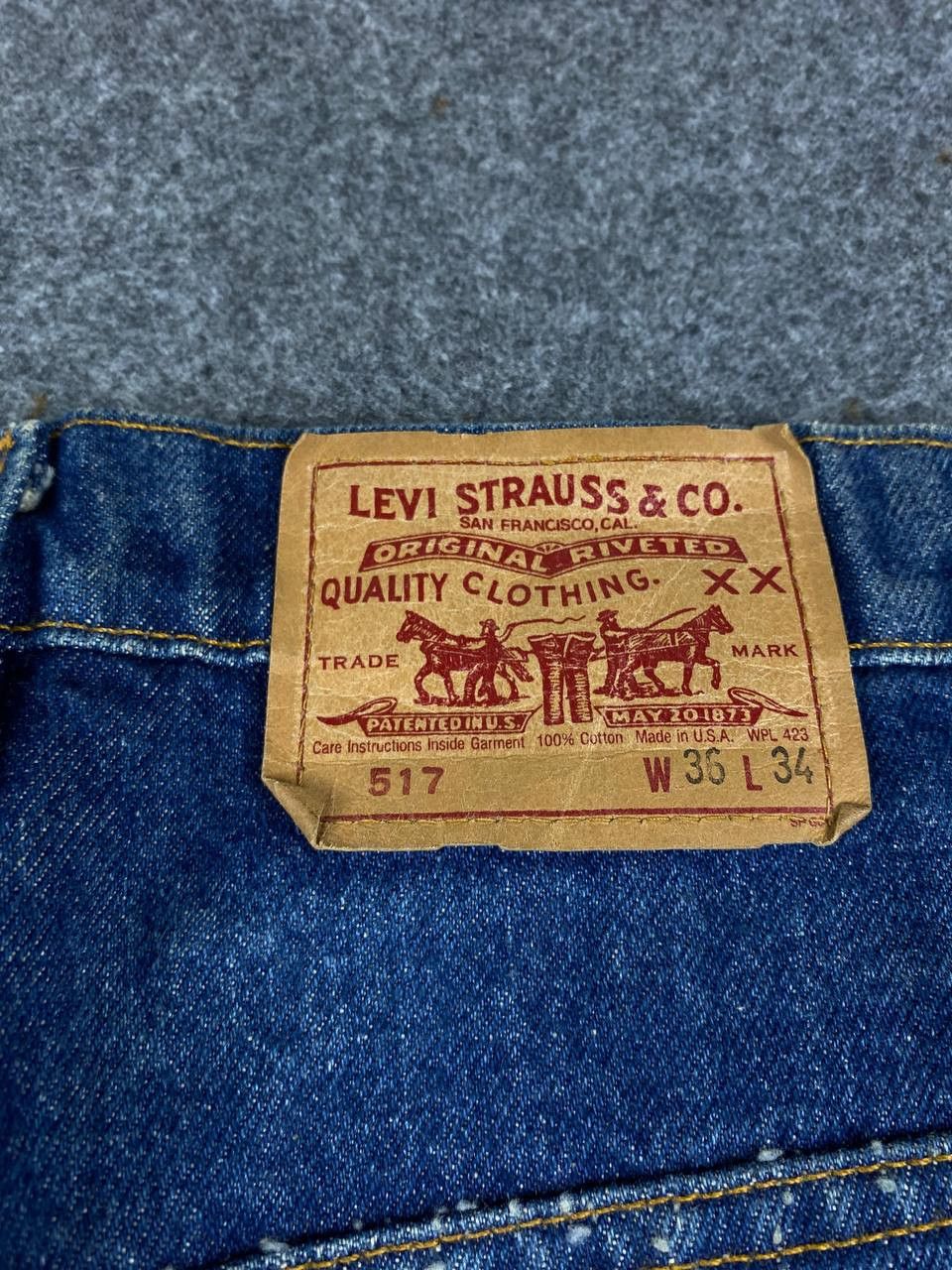 Levi's vintage levis 517 bootcut flare denim nice design Size US 37 - 5 Thumbnail