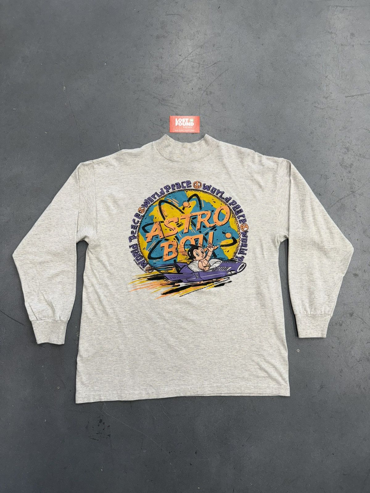 Vintage 1993 Vintage Astro Boy Anime World Peace Long Sleeve Tee Size US L / EU 52-54 / 3 - 1 Thumbnail