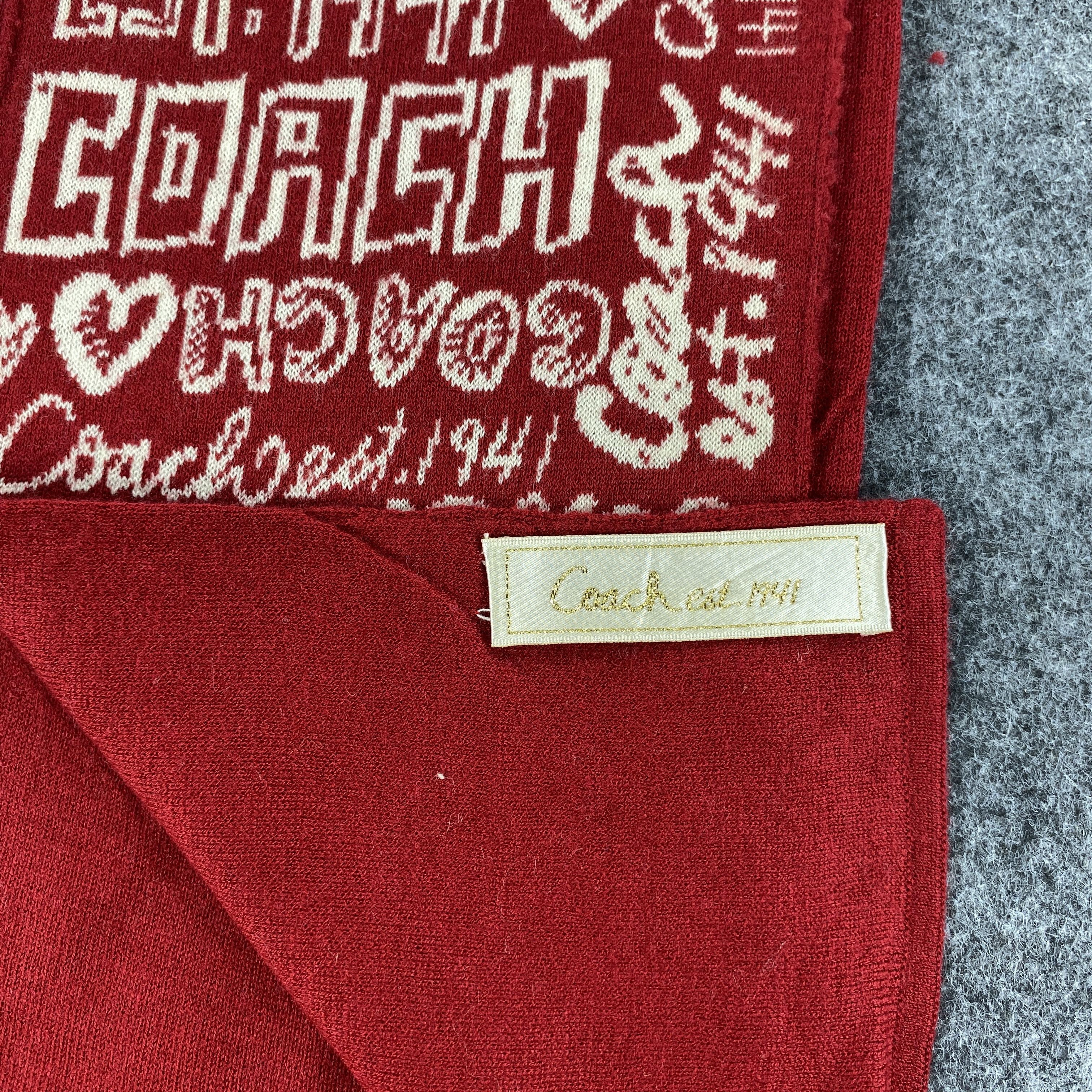 Coach × Vintage Coach Scarf # Muffler # Neckwear # D422 Size ONE SIZE - 2 Thumbnail