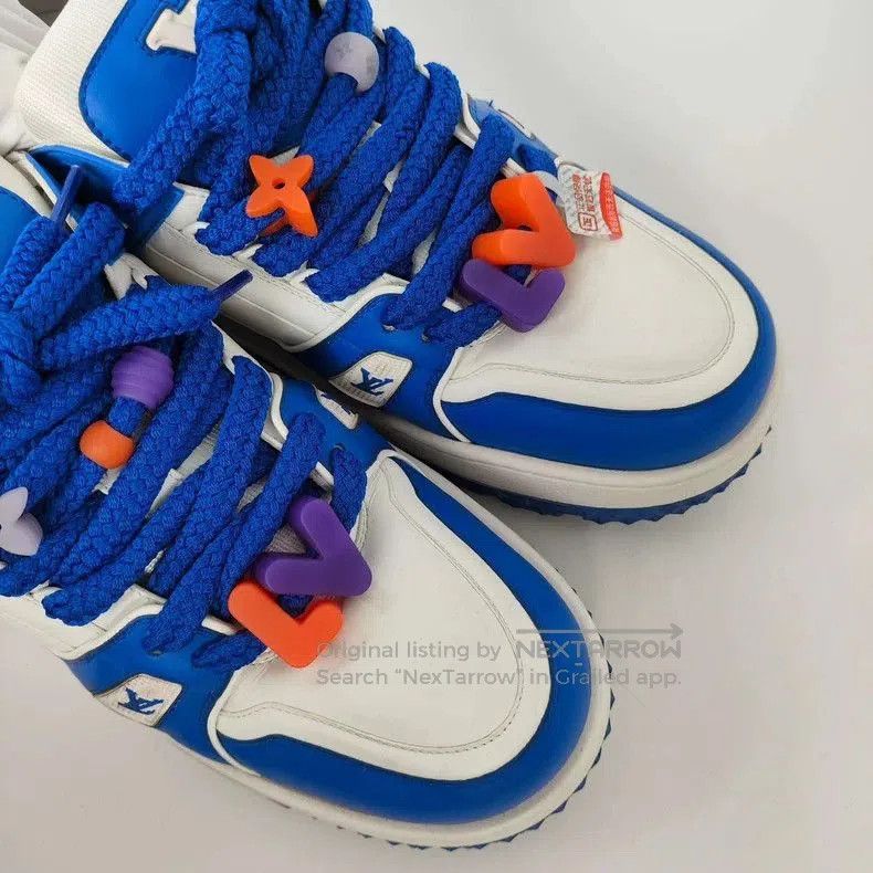 Louis Vuitton LV Blue Lowtop Sneakers Size 11. Size US 11 / EU 44 - 2 Thumbnail