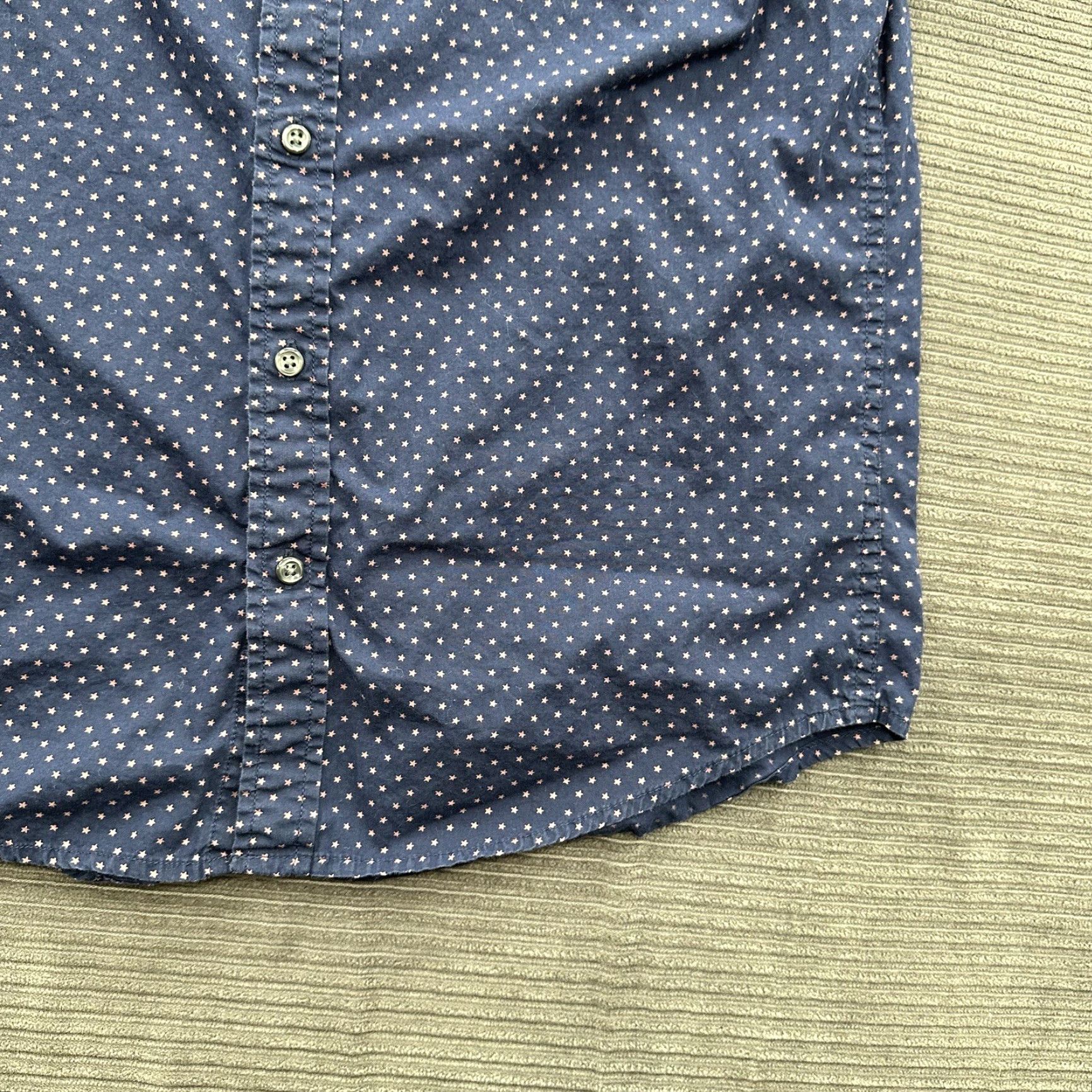 Vintage Denim & Supply Ralph Lauren Shirt Men Medium Blue Button-Down Stars All Over Size US M / EU 48-50 / 2 - 7 Thumbnail