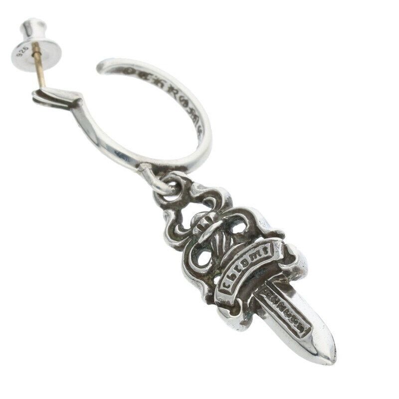 Chrome Hearts Chrome Hearts No5 Dagger Hoop Silver Earring Size ONE SIZE - 5 Thumbnail