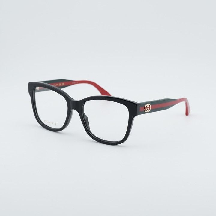 Gucci Gucci GG0038ONN 001 Eyeglasses Black 54mm Square Frame Size ONE SIZE - 1 Thumbnail