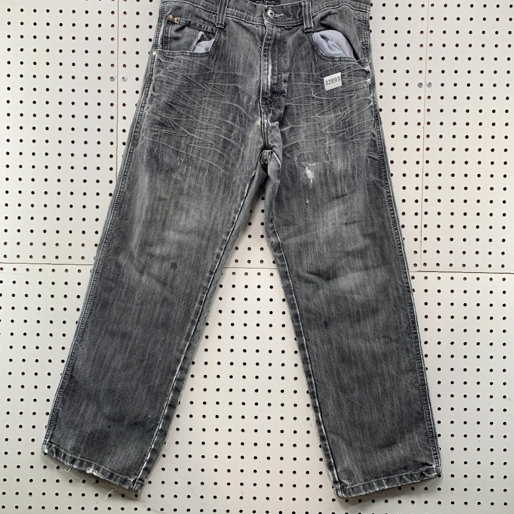 Southpole VINTAGE Southpole Jeans Denim Black 33x28 Mens Hip Hop Straight Y2K Skater Size US 33 - 6 Thumbnail