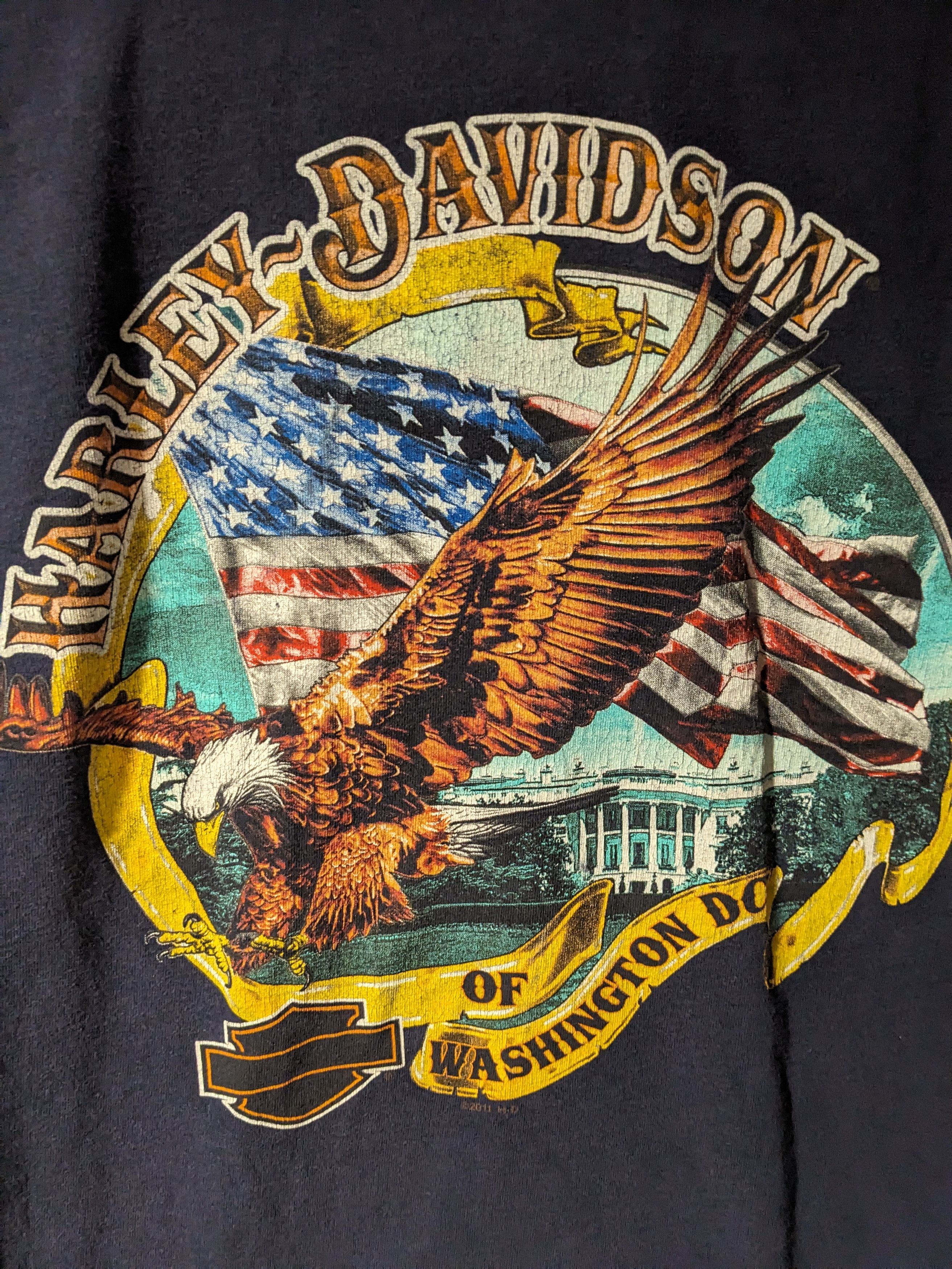 Harley Davidson × Vintage Vintage 2011 Harley Davidson Motorcycle Washington T-Shirt Size US L / EU 52-54 / 3 - 2 Thumbnail
