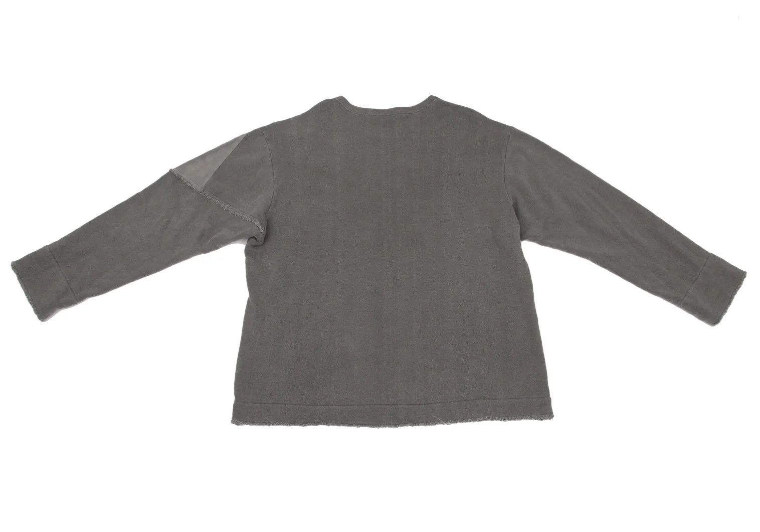 Yohji Yamamoto Half Logo Cut-Off Pile Sweatshirt in Gray Size US L / EU 52-54 / 3 - 9 Thumbnail