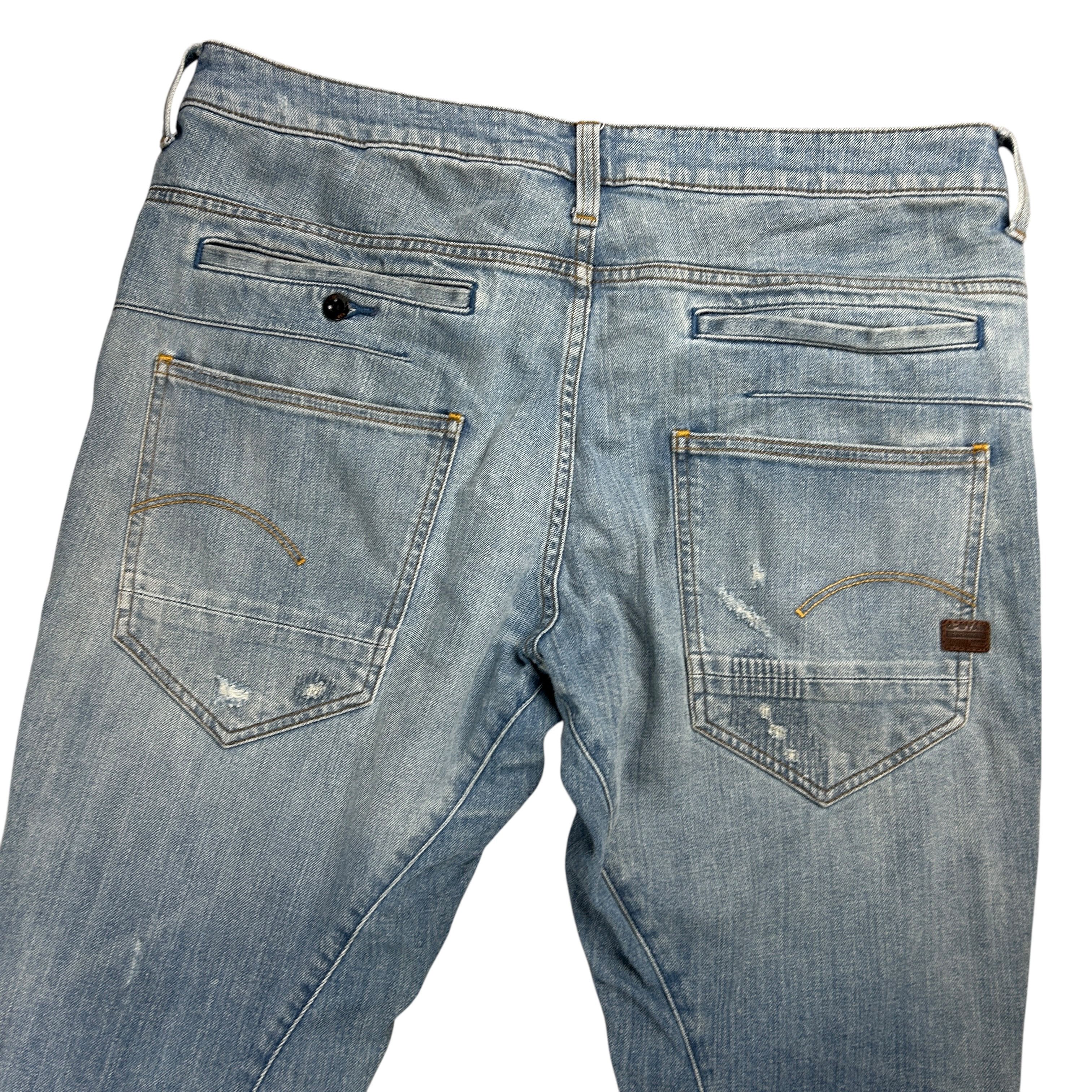 G-Star G-star Raw D-staq 3D Slim Restored Tapered Blue Denim W36L34 Size US 36 / EU 52 - 4 Thumbnail