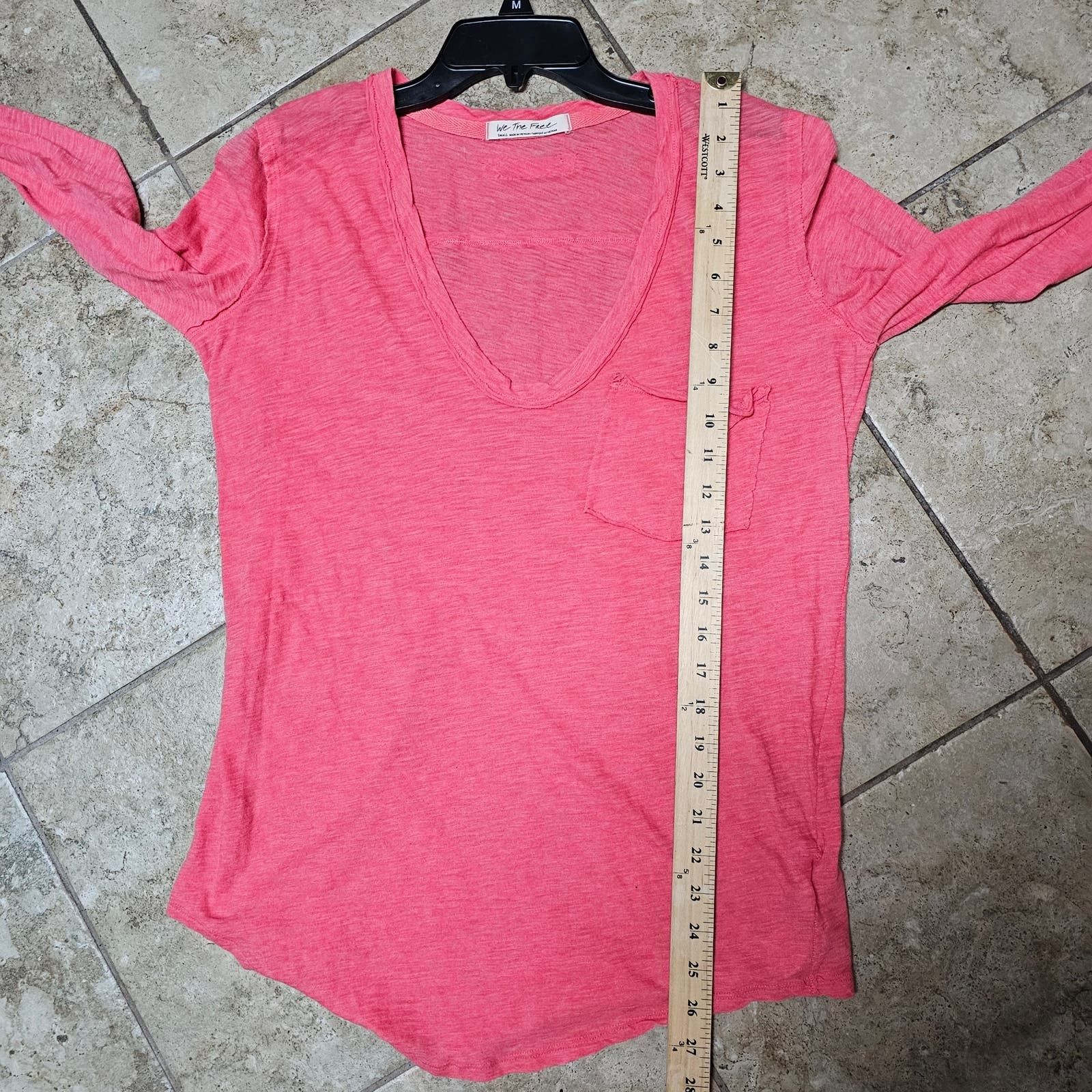 Free People We The Free Cotton Blend Melon Drop shoulder TShirt sz S Size S / US 4 / IT 40 - 7 Thumbnail