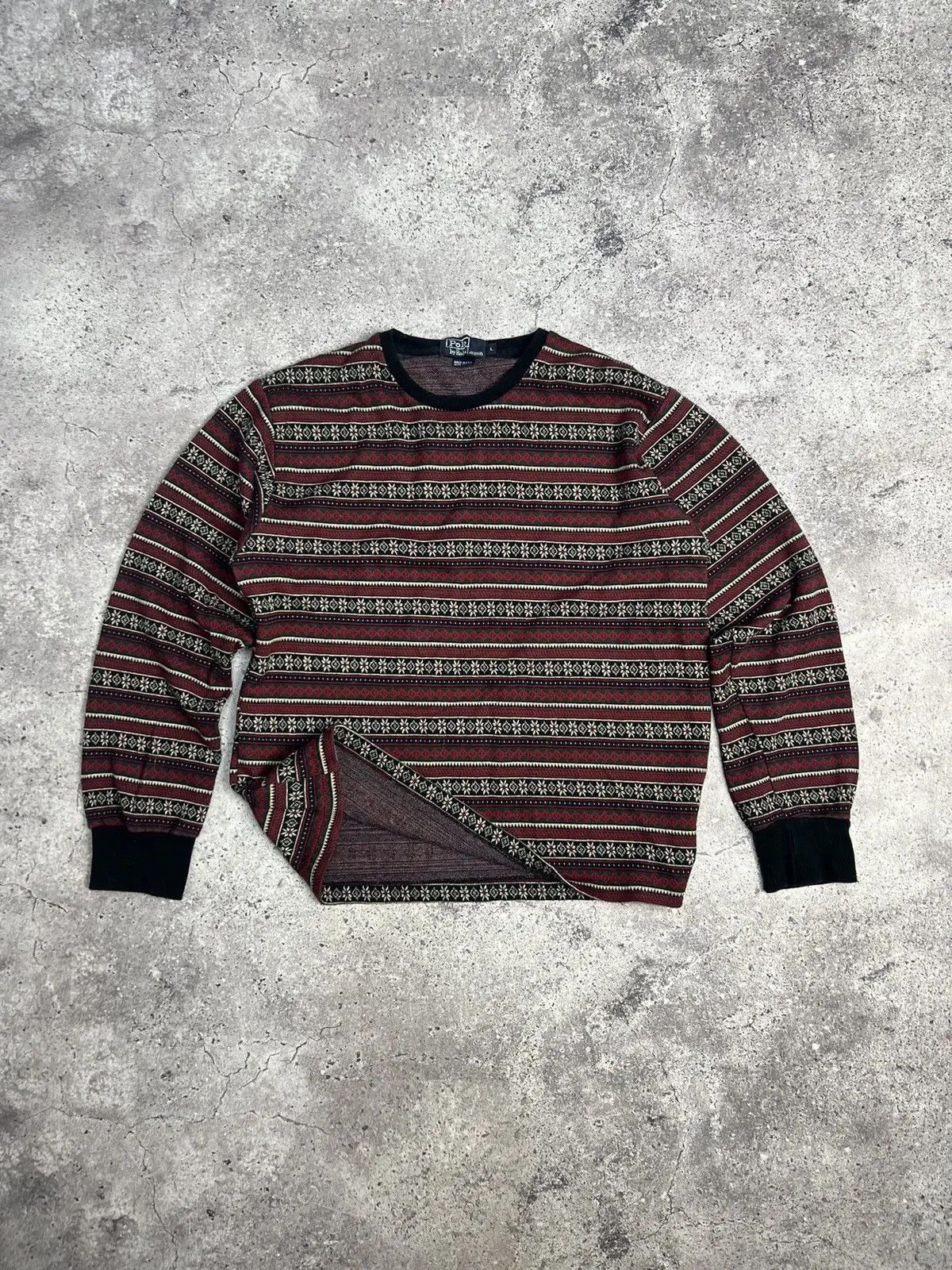 Polo Ralph Lauren × RRL Ralph Lauren × Vintage Vintage Y2K Polo Ralph Lauren Wool Sweater nova check Size US M / EU 48-50 / 2 - 2 Thumbnail