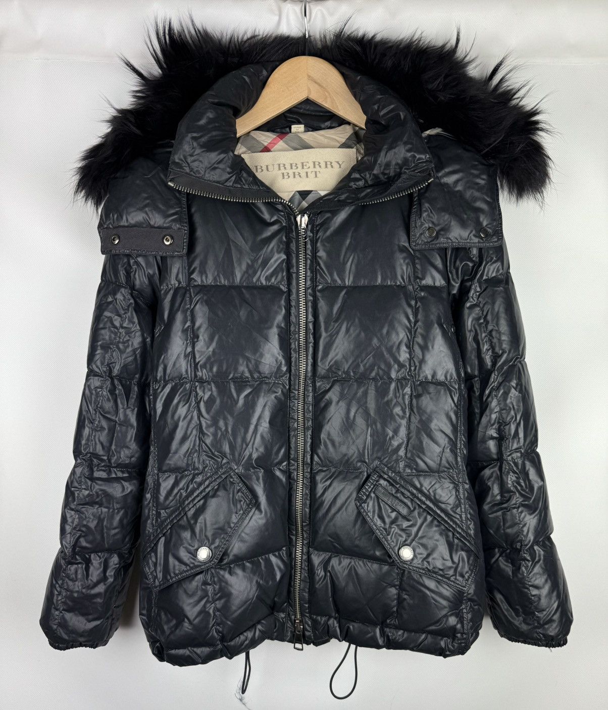 Burberry Burberry Brit Ladies Hooded Nylon Down Puffer Jacket Size Xs Size XS / US 0-2 / IT 36-38 - 1 Thumbnail