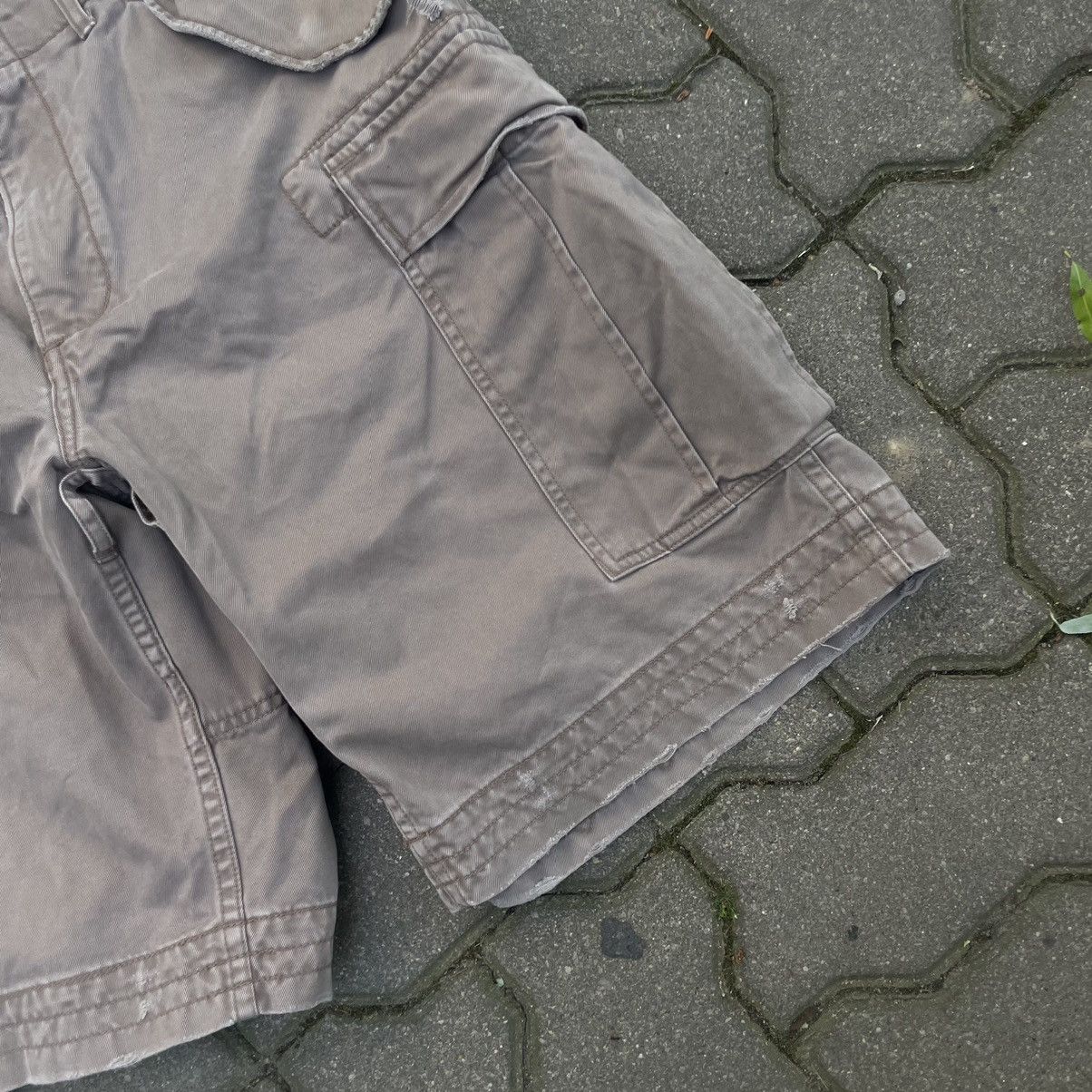 Vintage Ralph Lauren 90s Vintage Cargo Army Distressed Shorts Size US 34 / EU 50 - 3 Thumbnail
