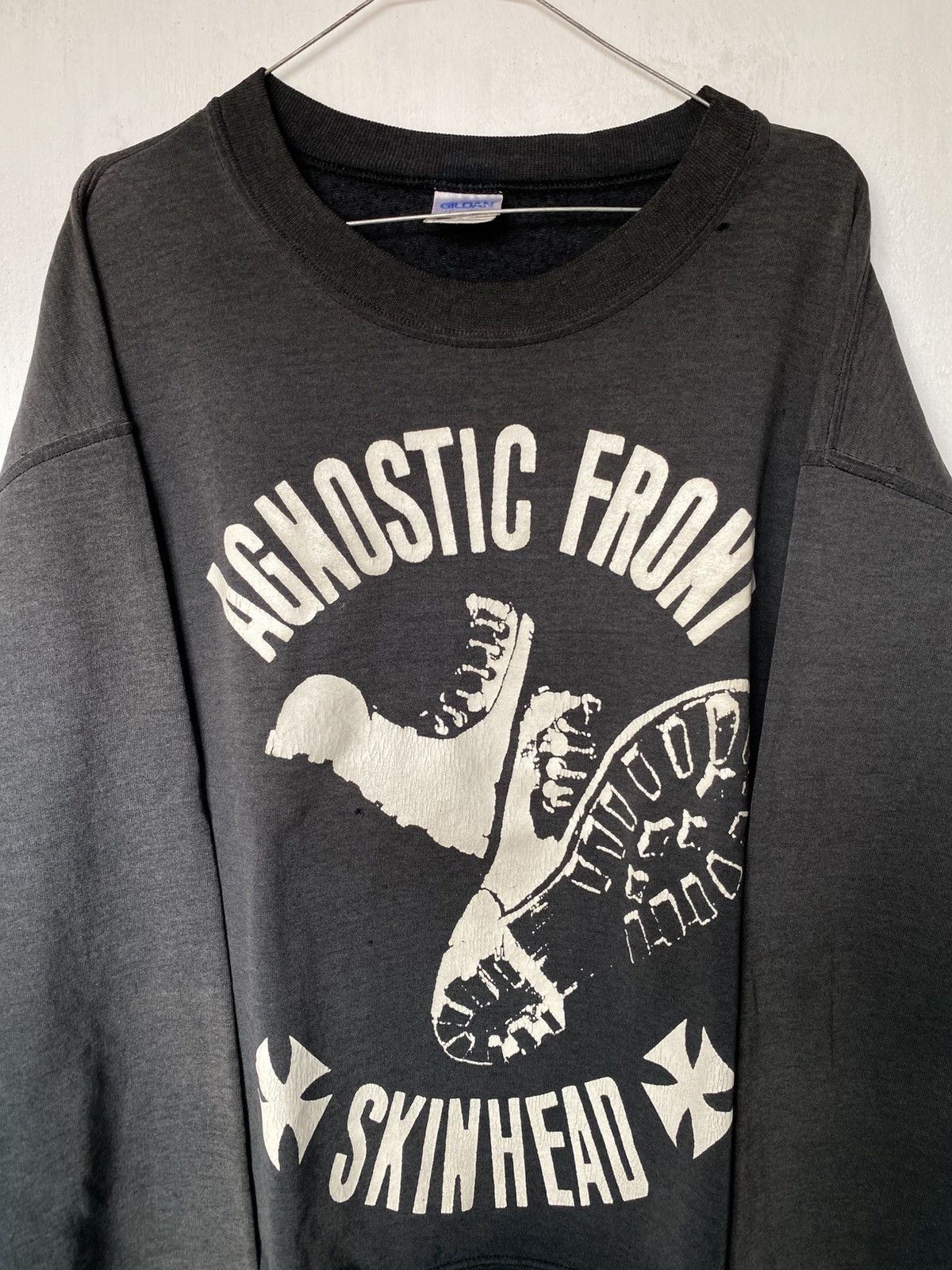 Band Tees × Vintage 00s Agnostic Front Skinhead Sweatshirt Size US M / EU 48-50 / 2 - 3 Thumbnail