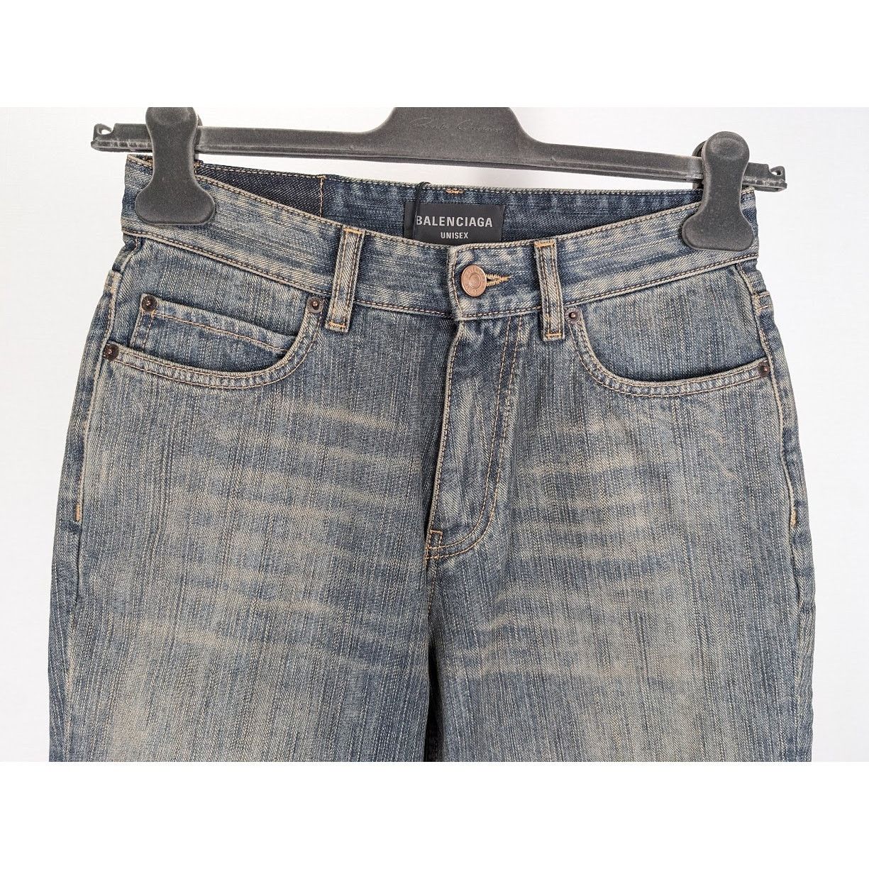 Balenciaga o1rshd1 (Fits XS) Denim Shorts in Light Blue Size US 30 / EU 46 - 6 Thumbnail