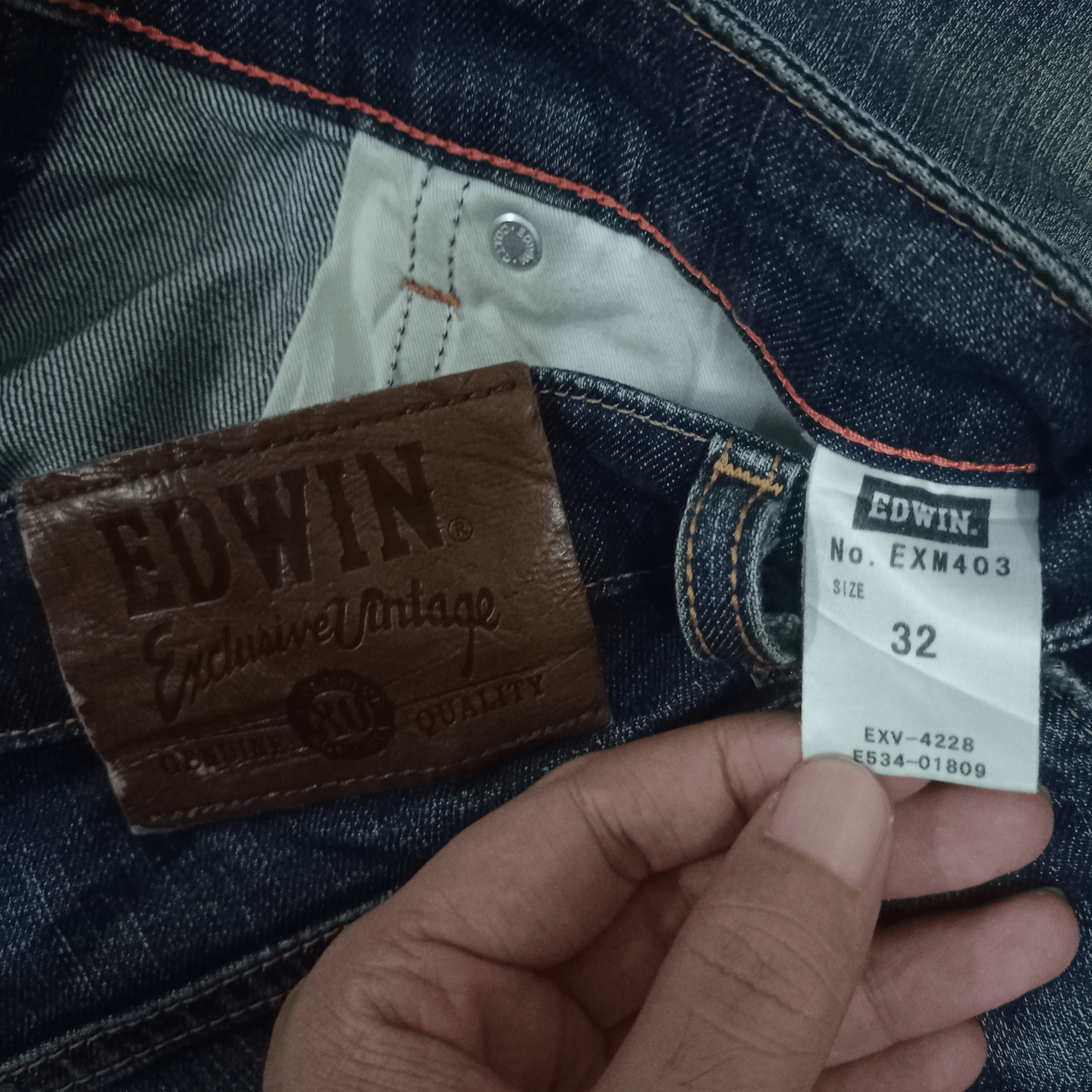 Edwin × Japanese Brand Exclusive Vintage Edwin XV Mud Wash Distressed Baggy Jeans Size US 35 - 8 Thumbnail