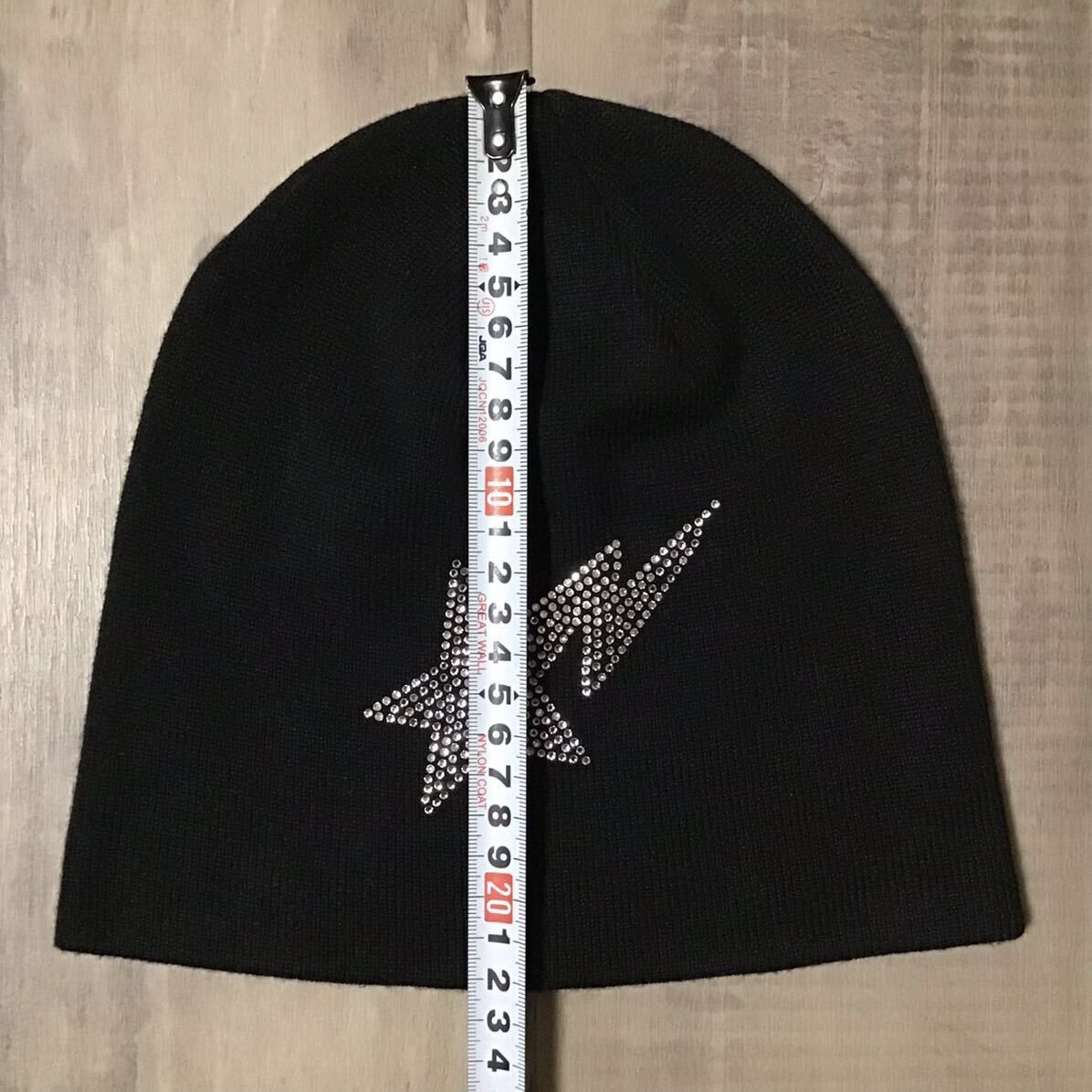 Crystal Stone BAPE STA logo beanie knit cap a bathing ape