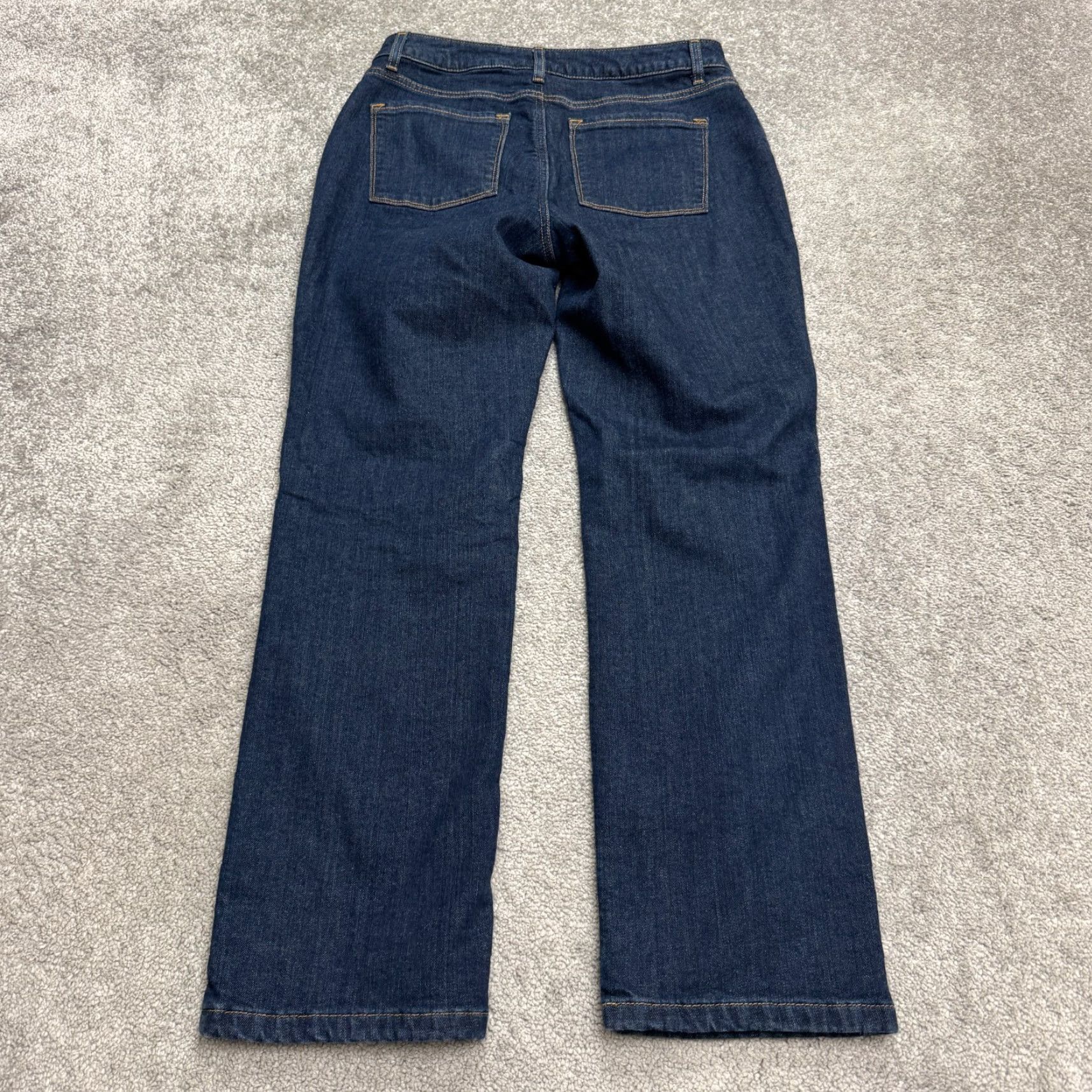 Vintage L.L. Bean Classic Fit Jeans Womens 10 Blue Dark Wash Lined Straight Leg Denim Size 30" / US 8 / IT 44 - 2 Thumbnail