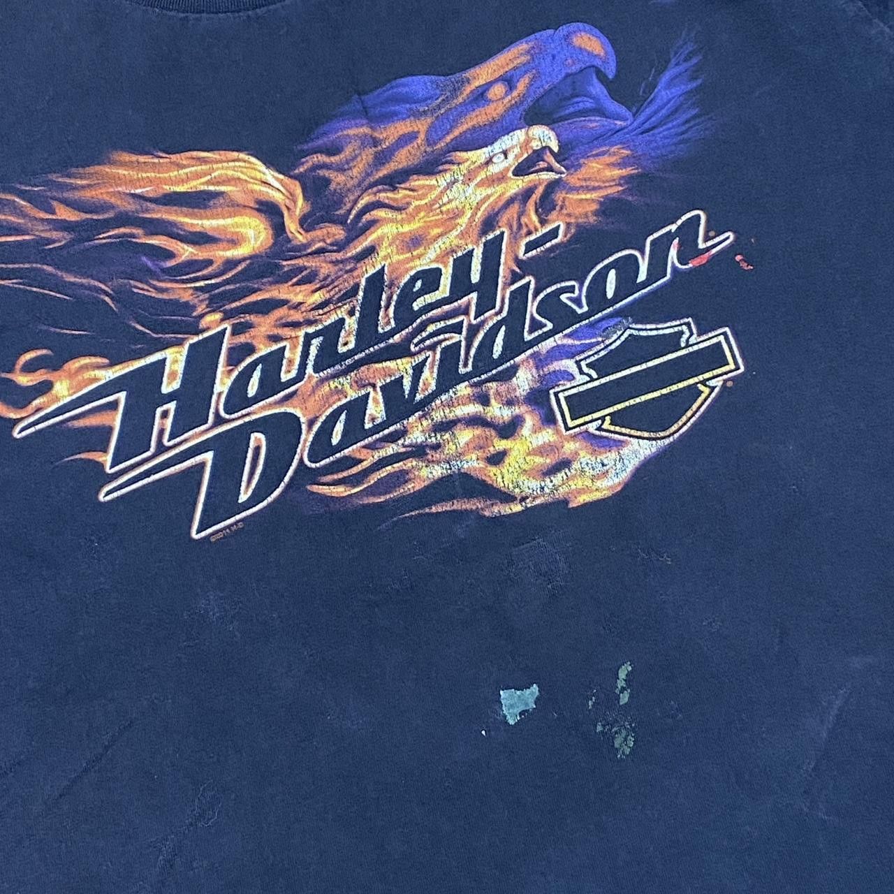 Harley Davidson Harley Davidson GA 2010 Black Thrashed Biker Tee Size Large Size US L / EU 52-54 / 3 - 3 Thumbnail