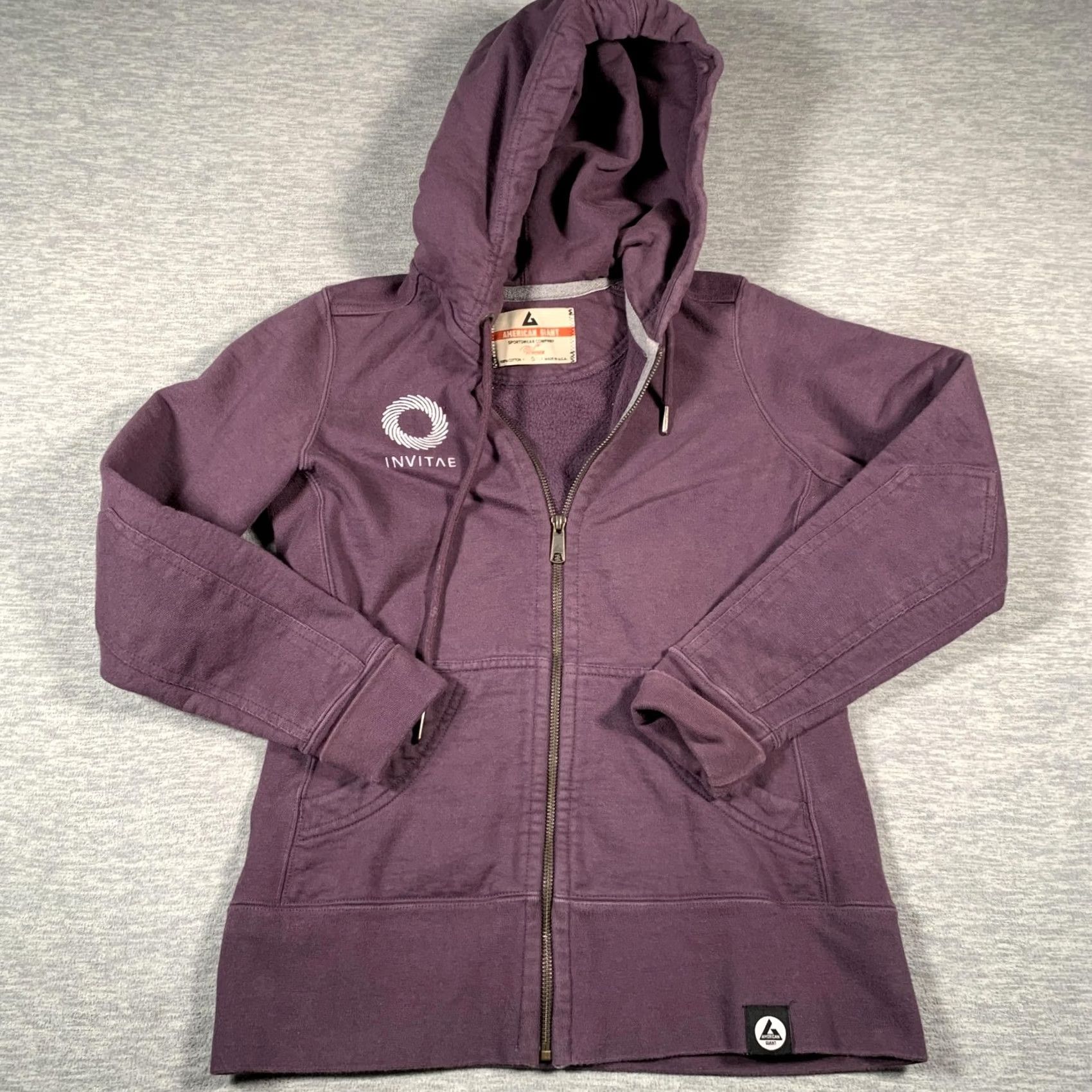 Vintage VINTAGE? No — American Giant Hoodie Womens Small Purple Full Zip Made in USA Invitae Logo Size S / US 4 / IT 40 - 2 Thumbnail