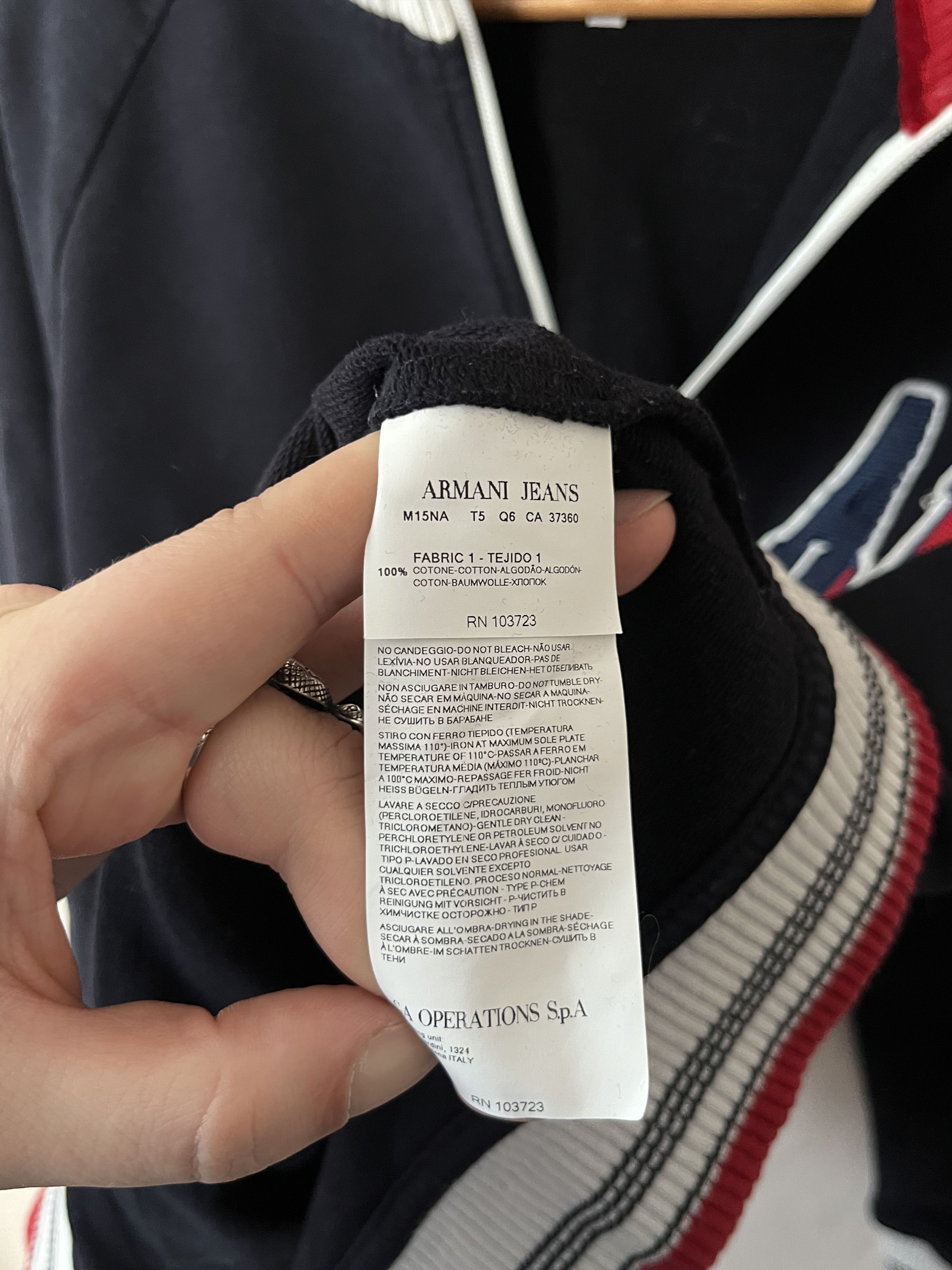 Armani Armani Jeans Vintage AJ Zip Sweatshirt Track Jacket Blue Size US L / EU 52-54 / 3 - 9 Thumbnail