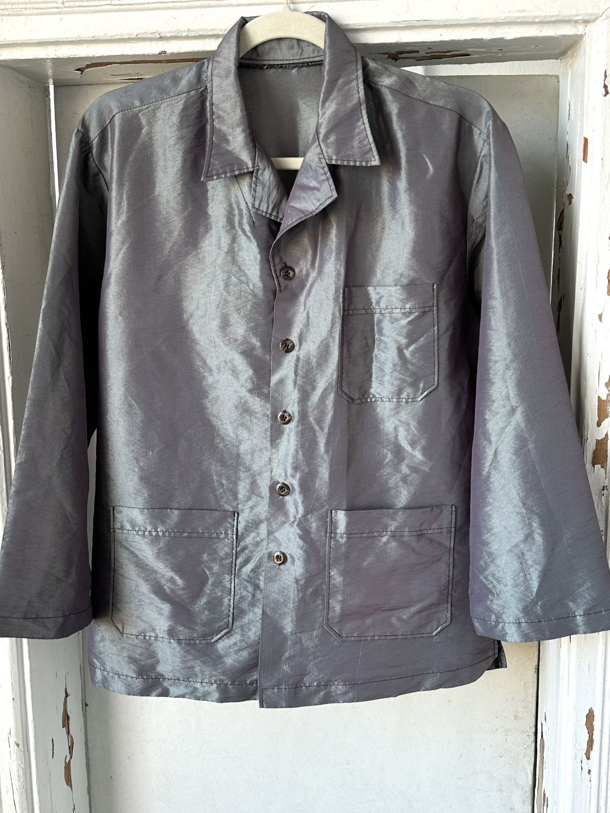 Beauty Beast × Japanese Brand × Vintage 90s Vintage Chameleon Shimmer Overshirt Size M / US 6-8 / IT 42-44 - 3 Thumbnail