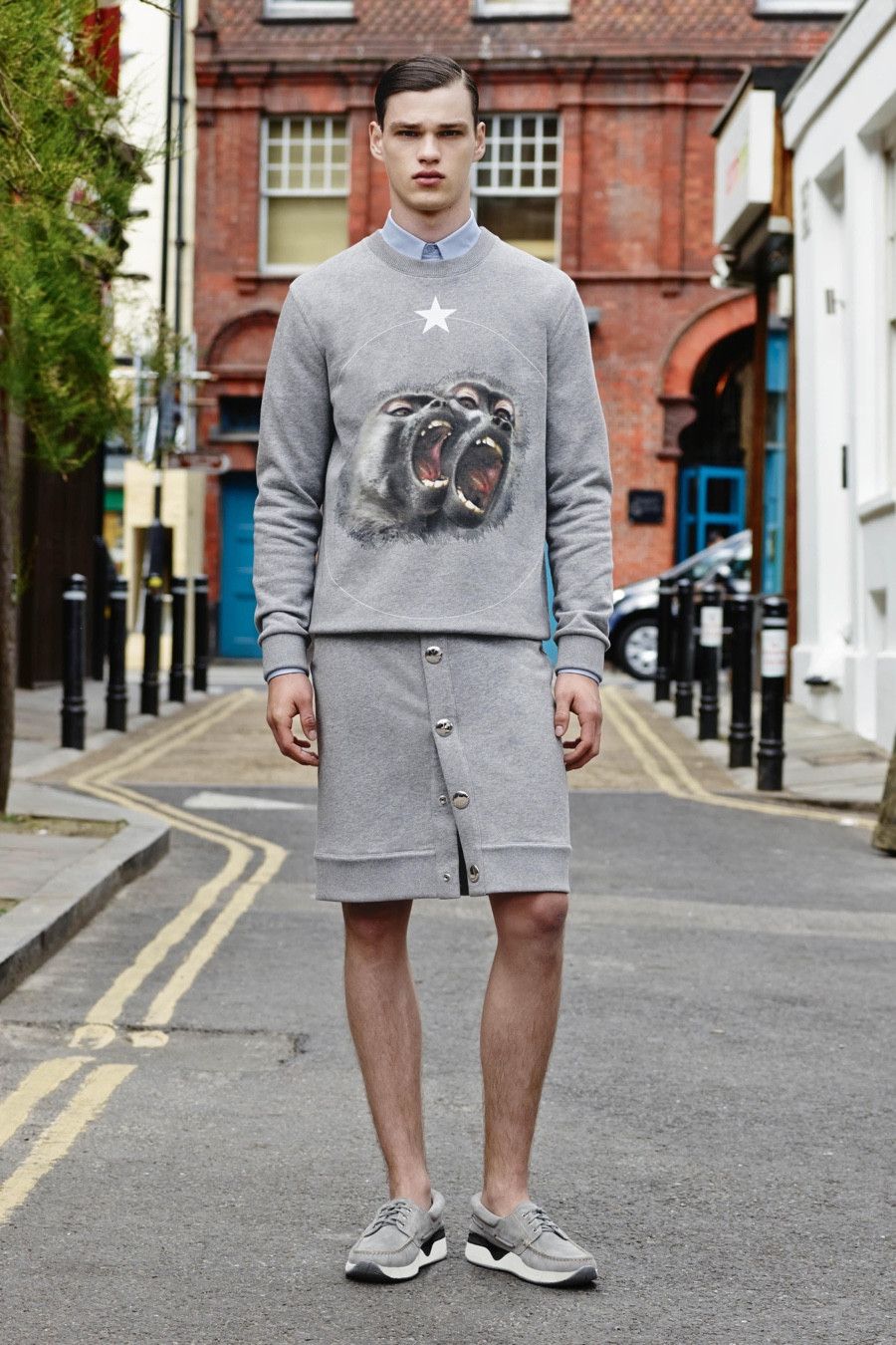 Givenchy Grey Monkey Brothers Sweatshirt Size US XL / EU 56 / 4 - 4 Thumbnail